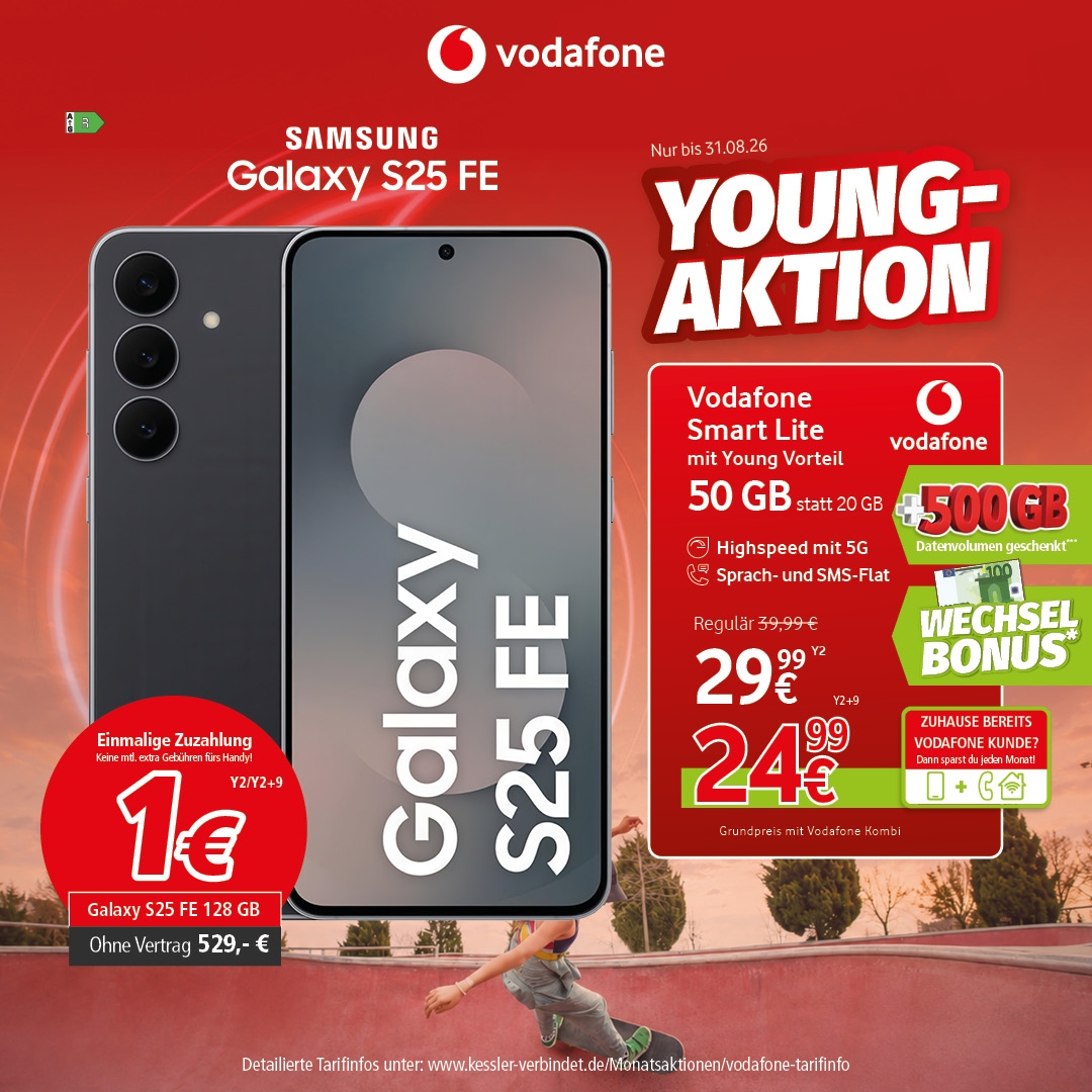 Vodafone Smart Lite Young m. Samsung S25 FE 128GB