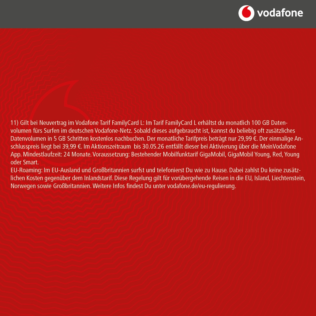 Vodafone FamilyCard L mit Google Pixel 9a