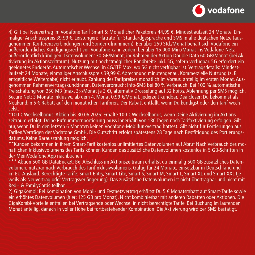 Vodafone Smart S mit Galaxy S26