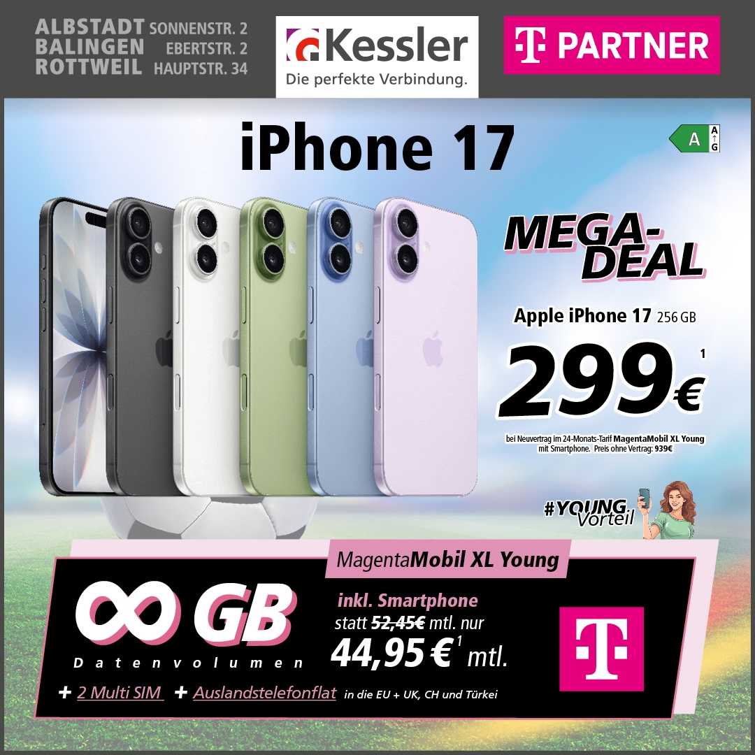 Magenta Mobil XL Young mit iPhone 17 256GB