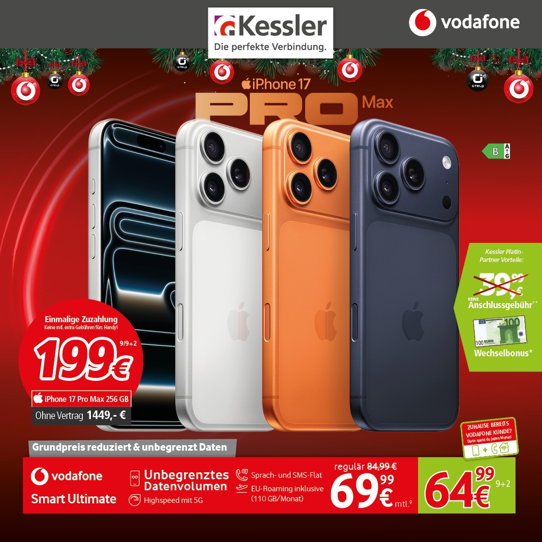 Vodafone Smart Ultimate mit IPhone 17 Pro Max