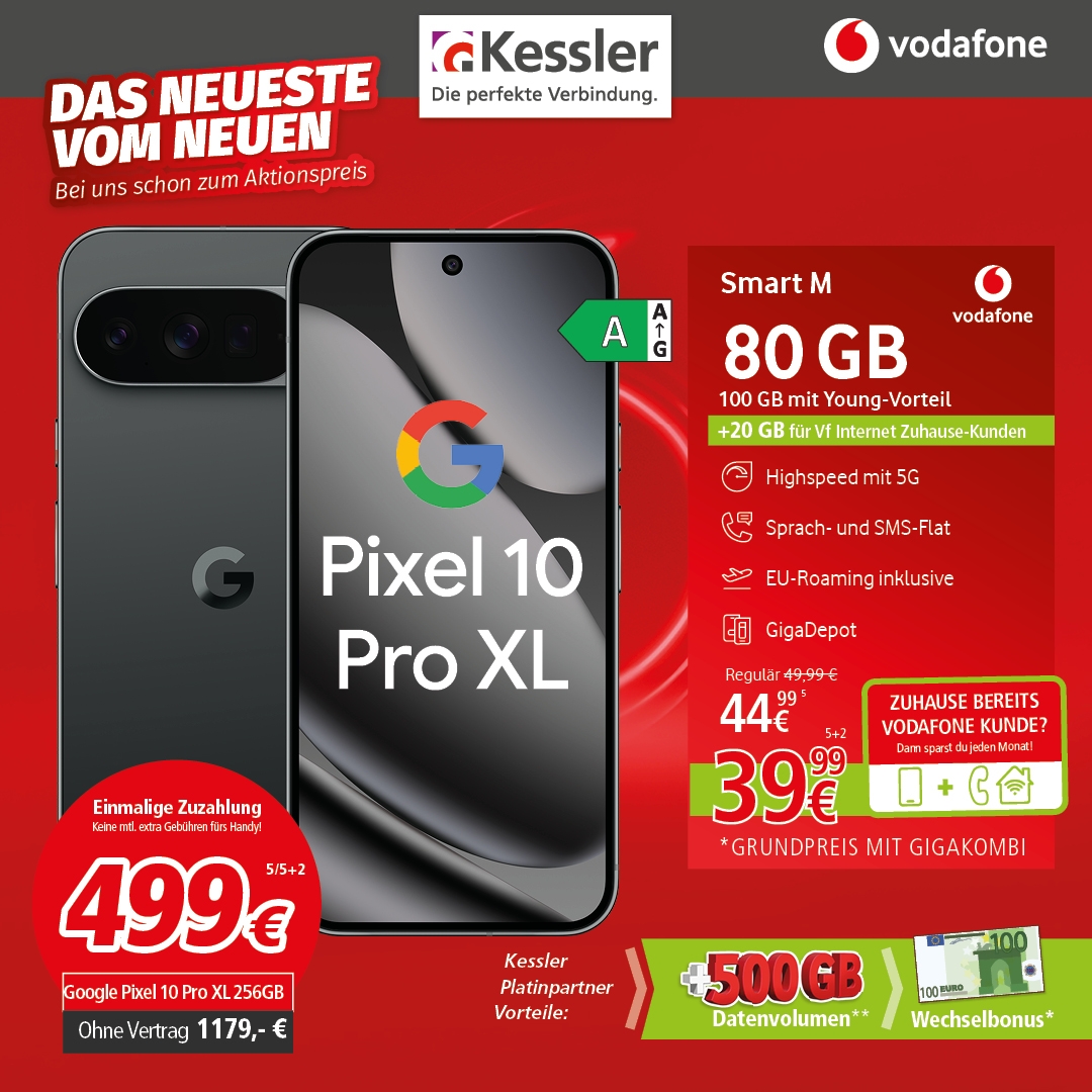 Vodafone Smart M mit Google Pixel 10 Pro XL