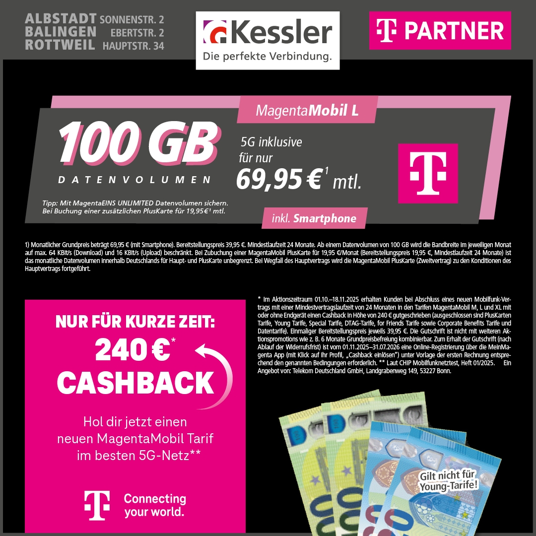 Magenta Mobil L mit Apple iPhone 17 256GB
