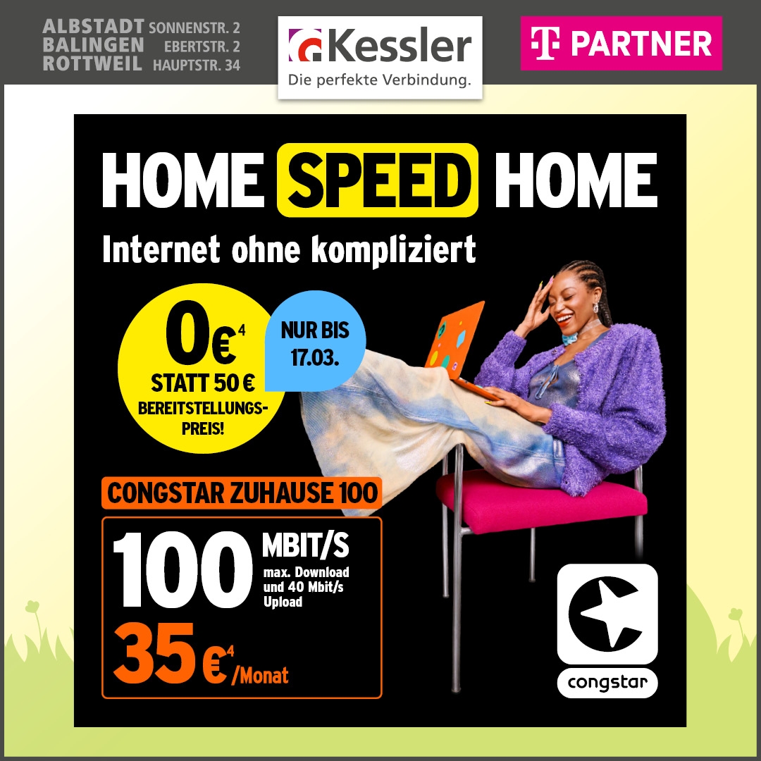 Congstar Zuhause 100 ohne Bereitstellungspreis