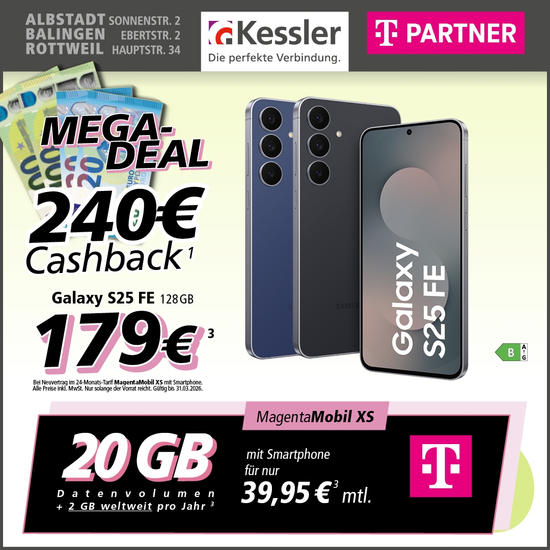 Magenta Mobil XS mit Galaxy S25 FE