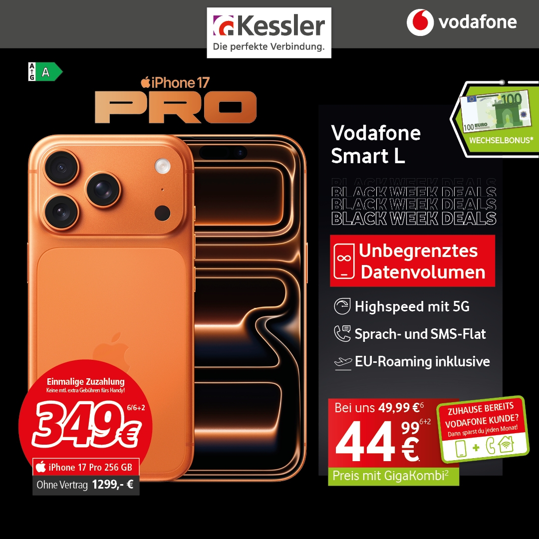 Vodafone Smart L mit Apple iPhone 17 Pro