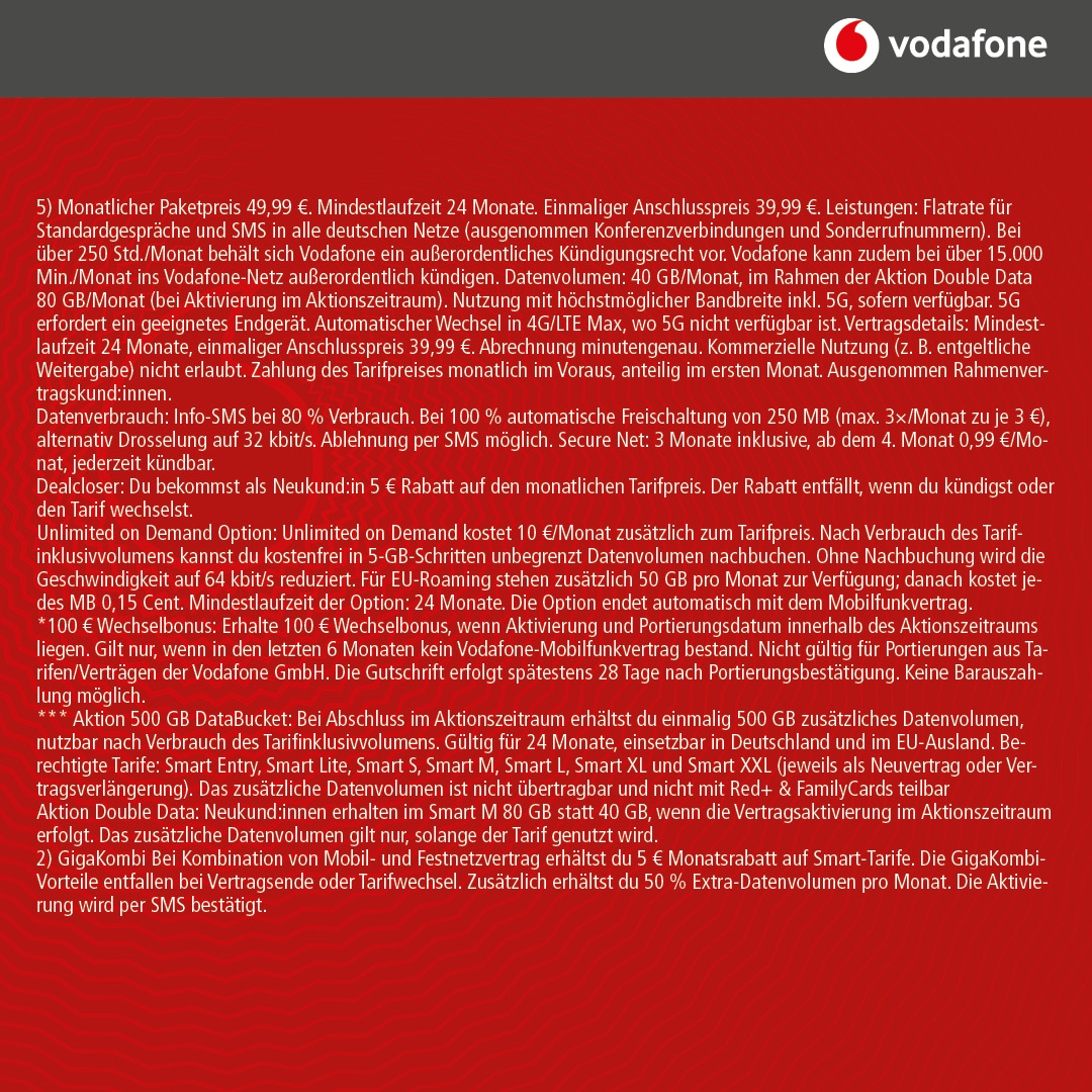 Vodafone Smart M mit Galaxy S25 Ultra