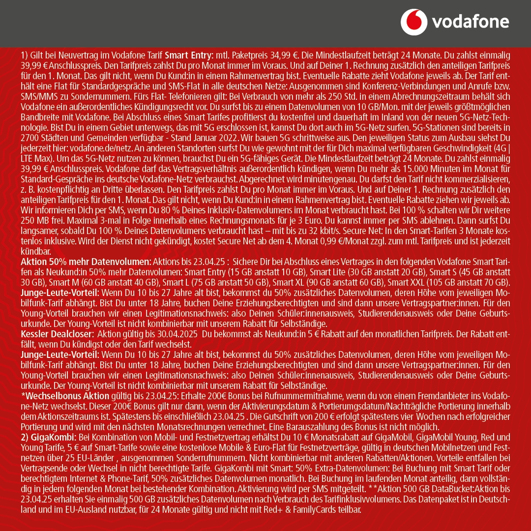 Vodafone Smart Entry mit Xiaomi 14 Pro+ 256GB