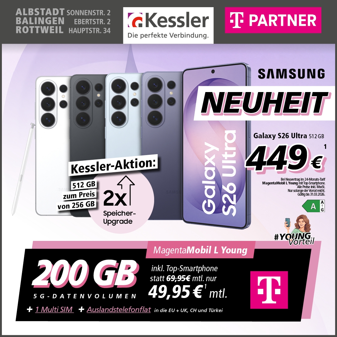 MagentaMobil L Young mit Galaxy S26 Ultra
