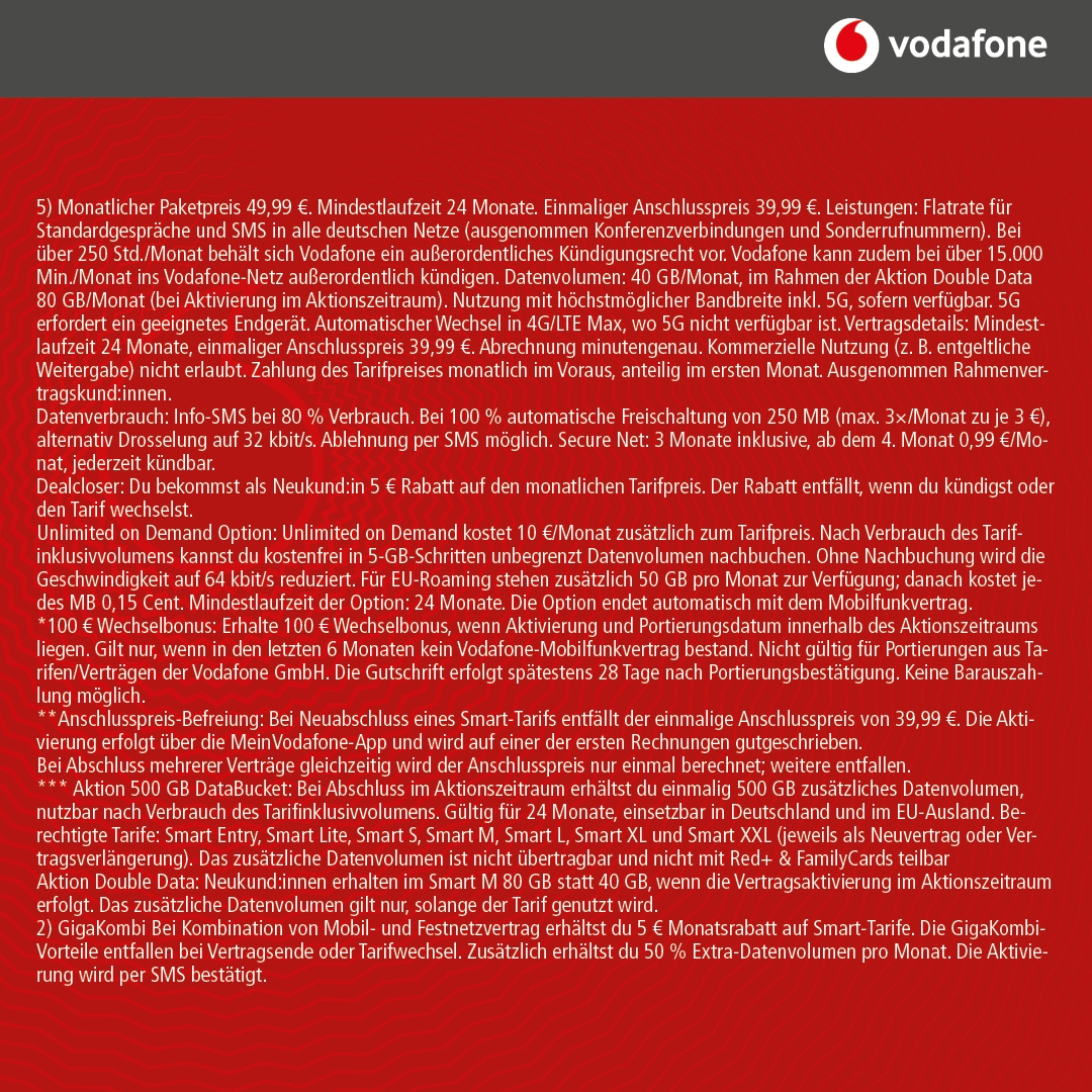 Vodafone Smart M mit Galaxy S25 Ultra