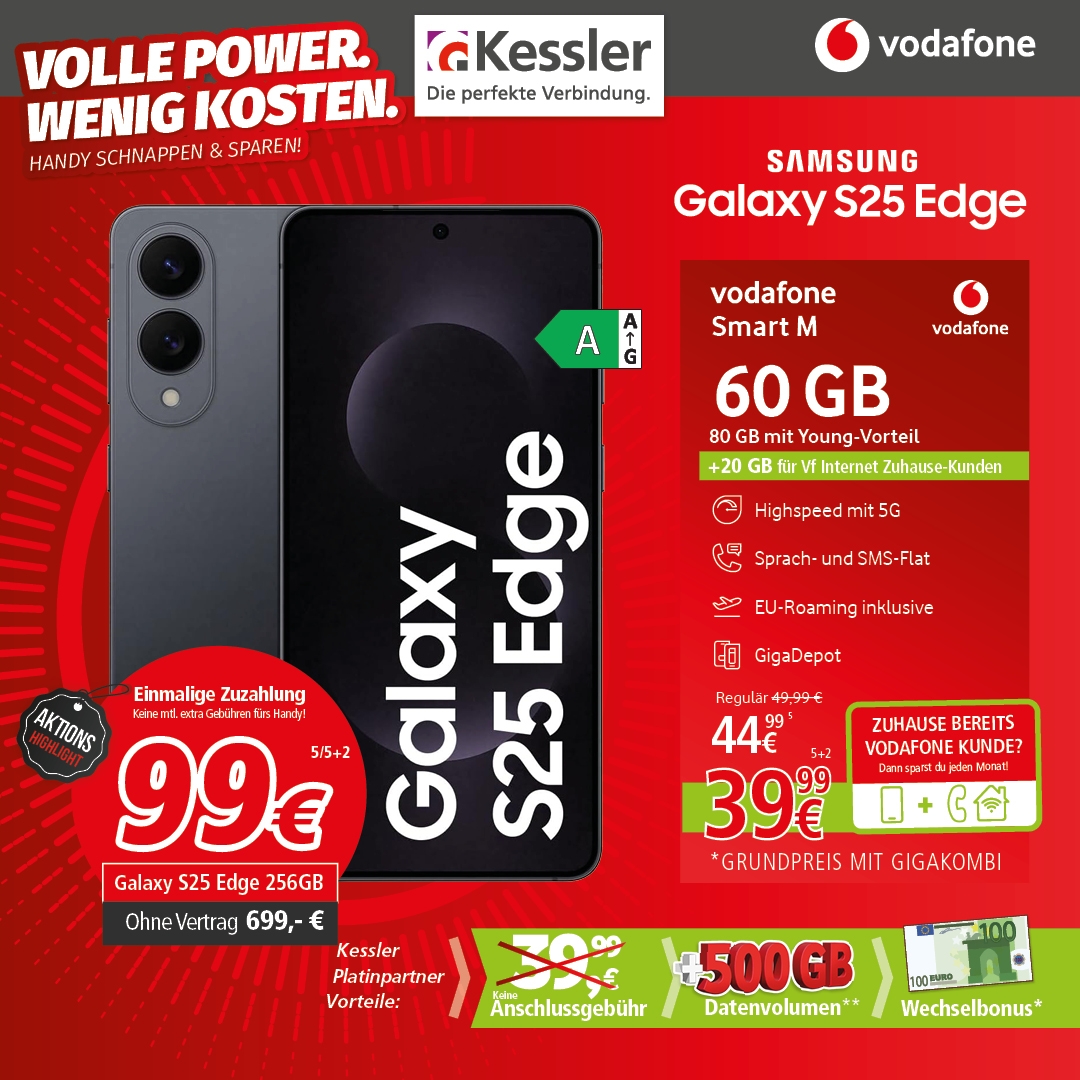 Vodafone Smart M mit Galaxy S25 Edge