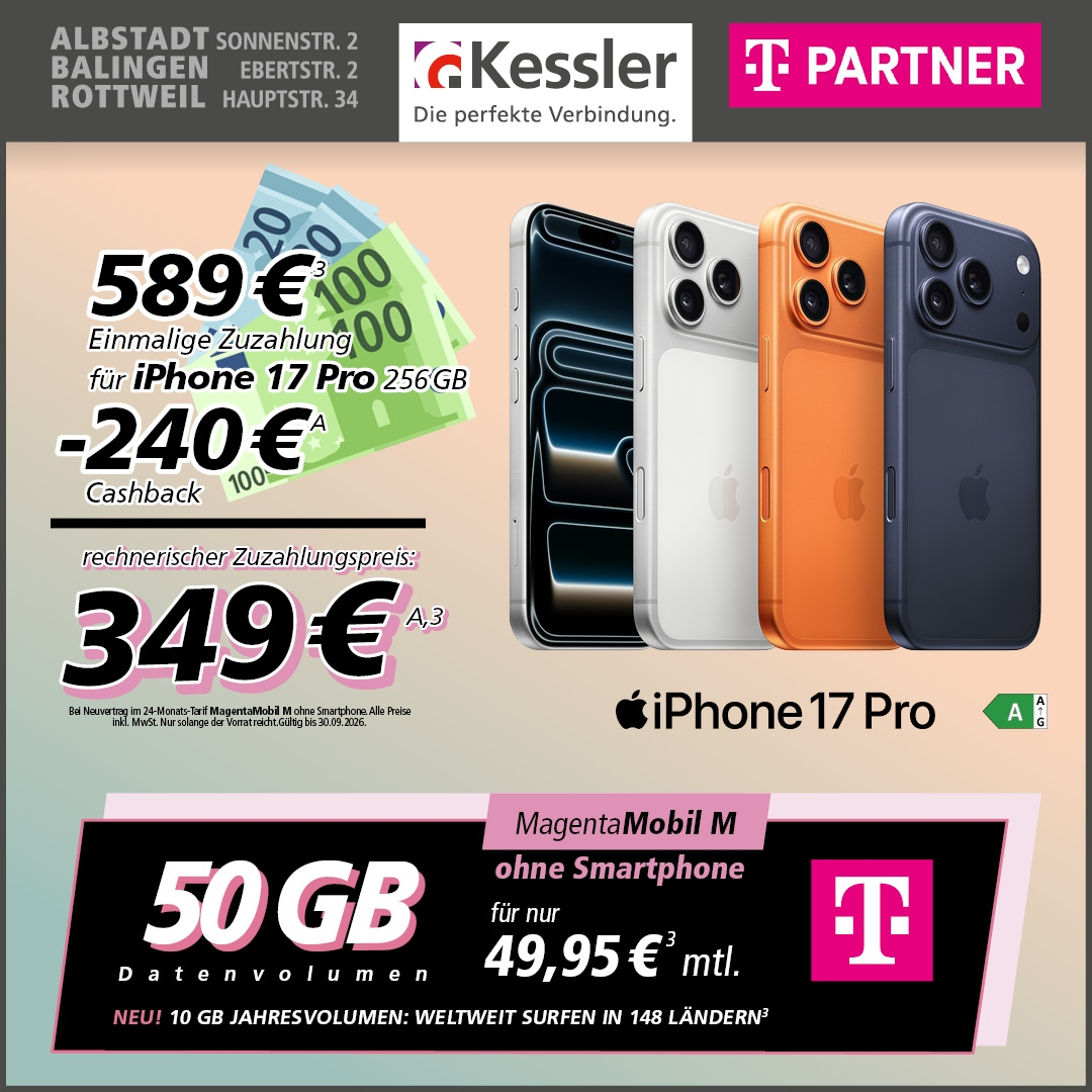 MagentaMobil M mit Apple iPhone 17 Pro
