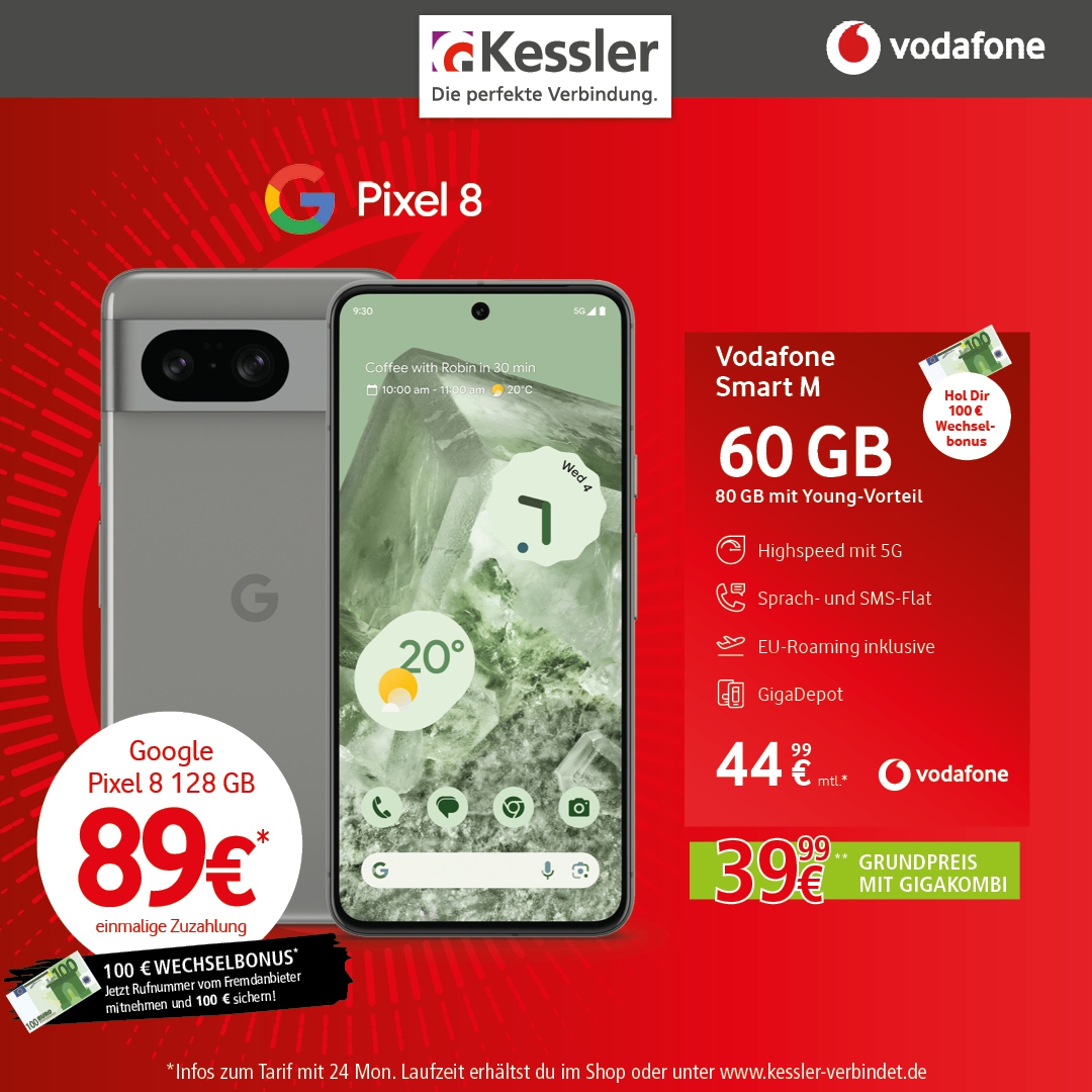 Vodafone Smart M mit Google Pixel 8 128GB