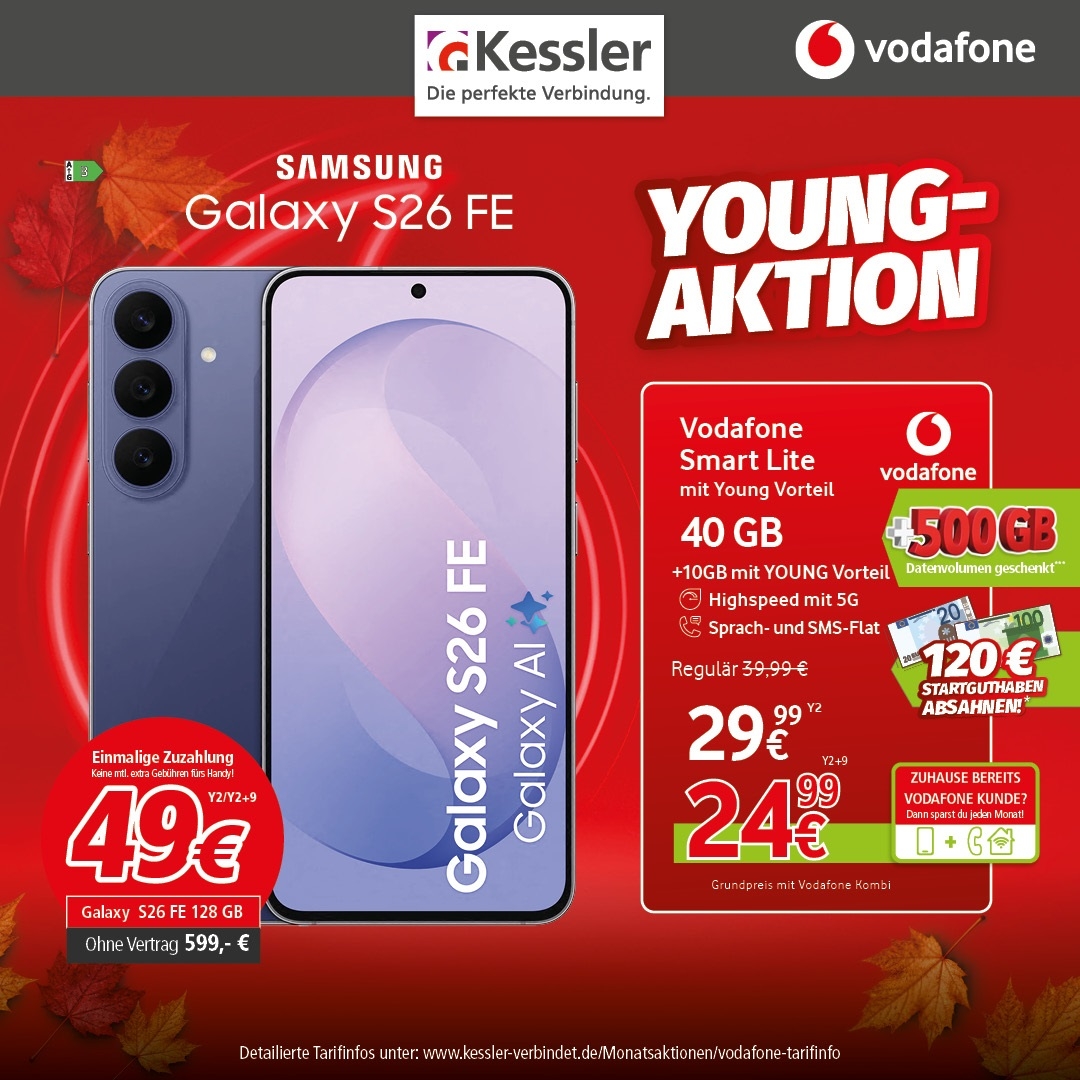 Vodafone Smart Lite Young m. Samsung S26FE 128GB