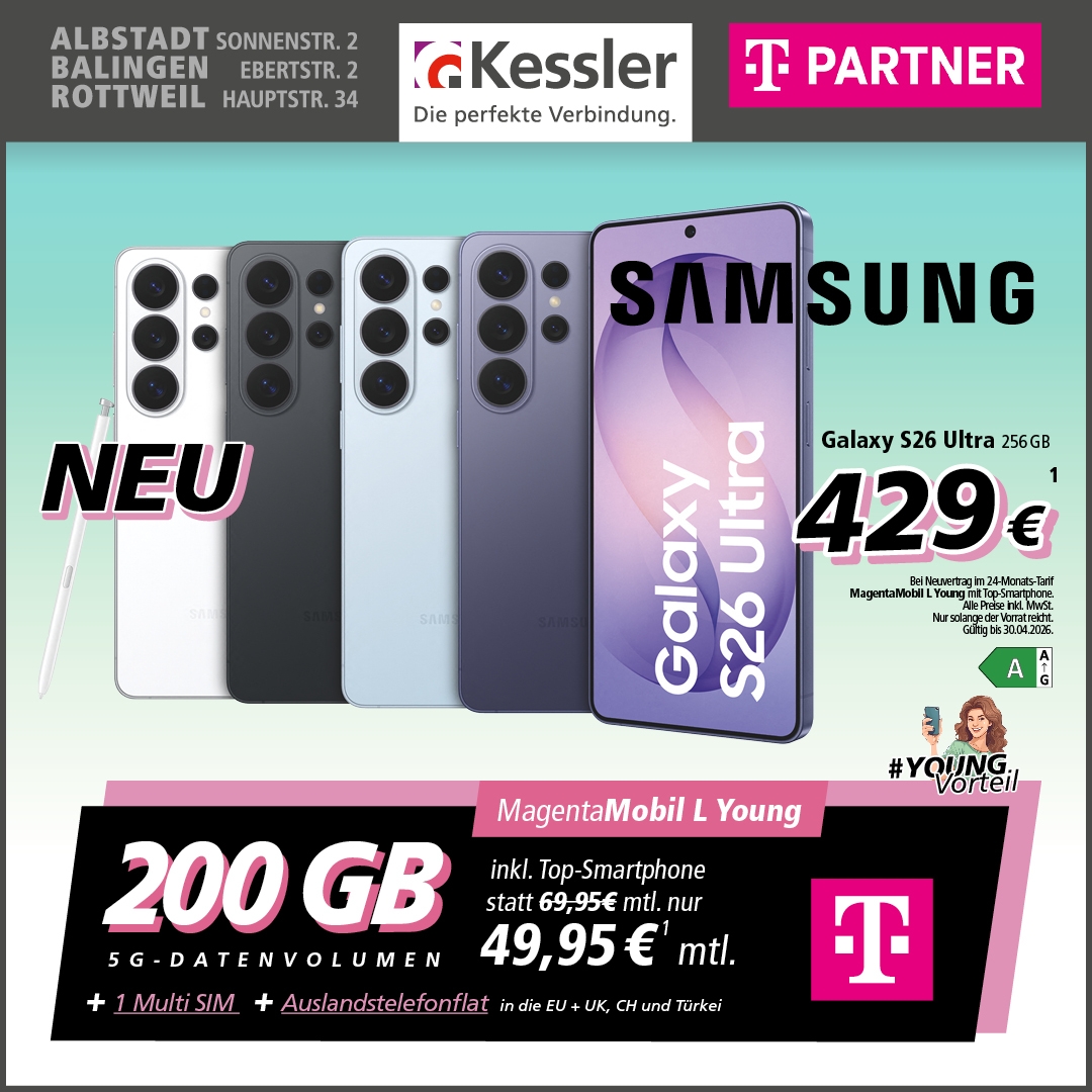 MagentaMobil L Young mit Galaxy S26 Ultra