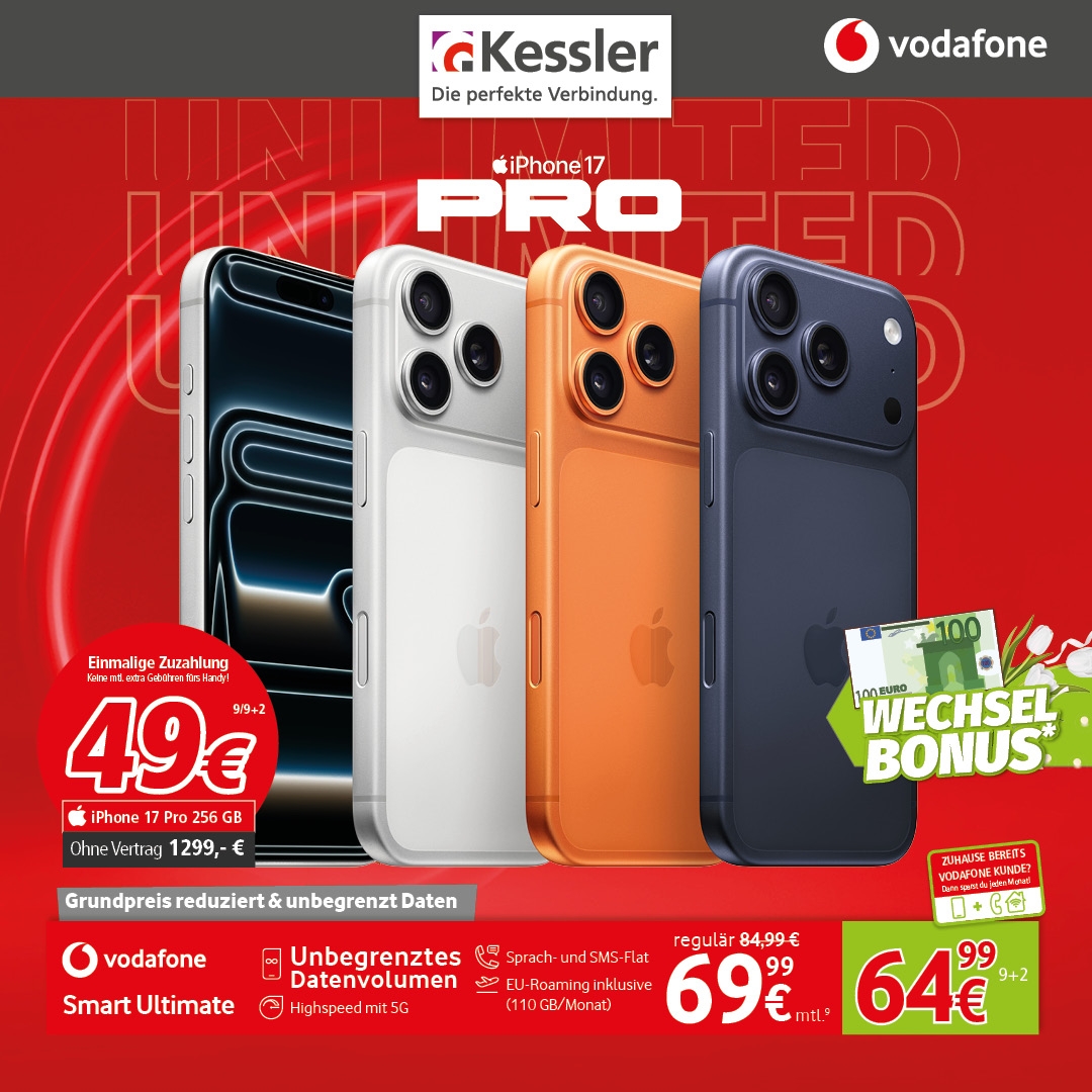 Vodafone Smart Ultimate mit IPhone 17 Pro