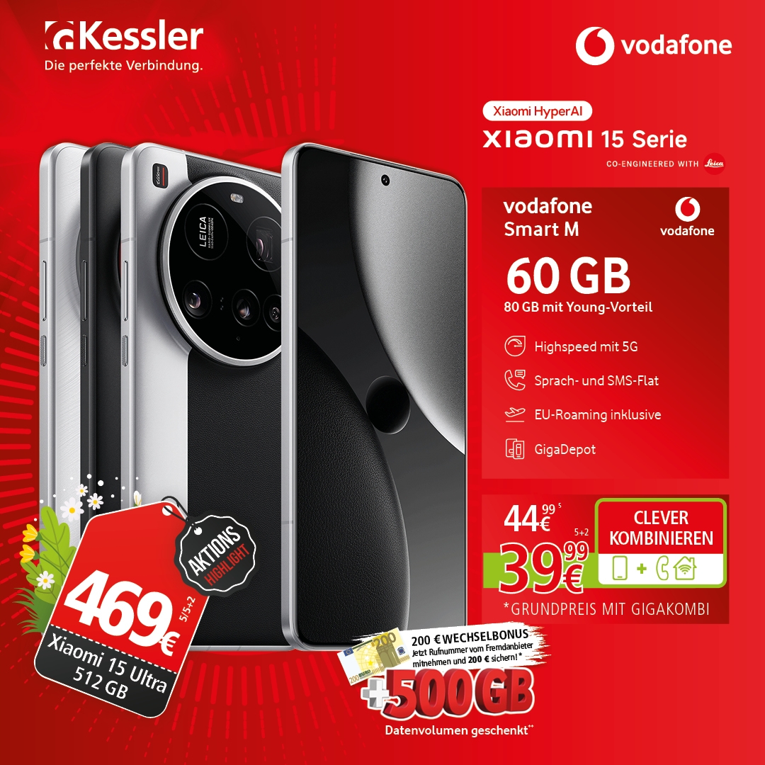 Vodafone Smart M mit Xiaomi 15 Ultra 512GB