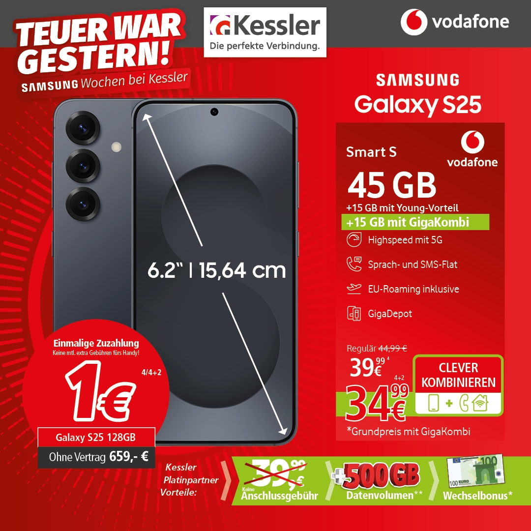 Vodafone Smart S mit Galaxy S25