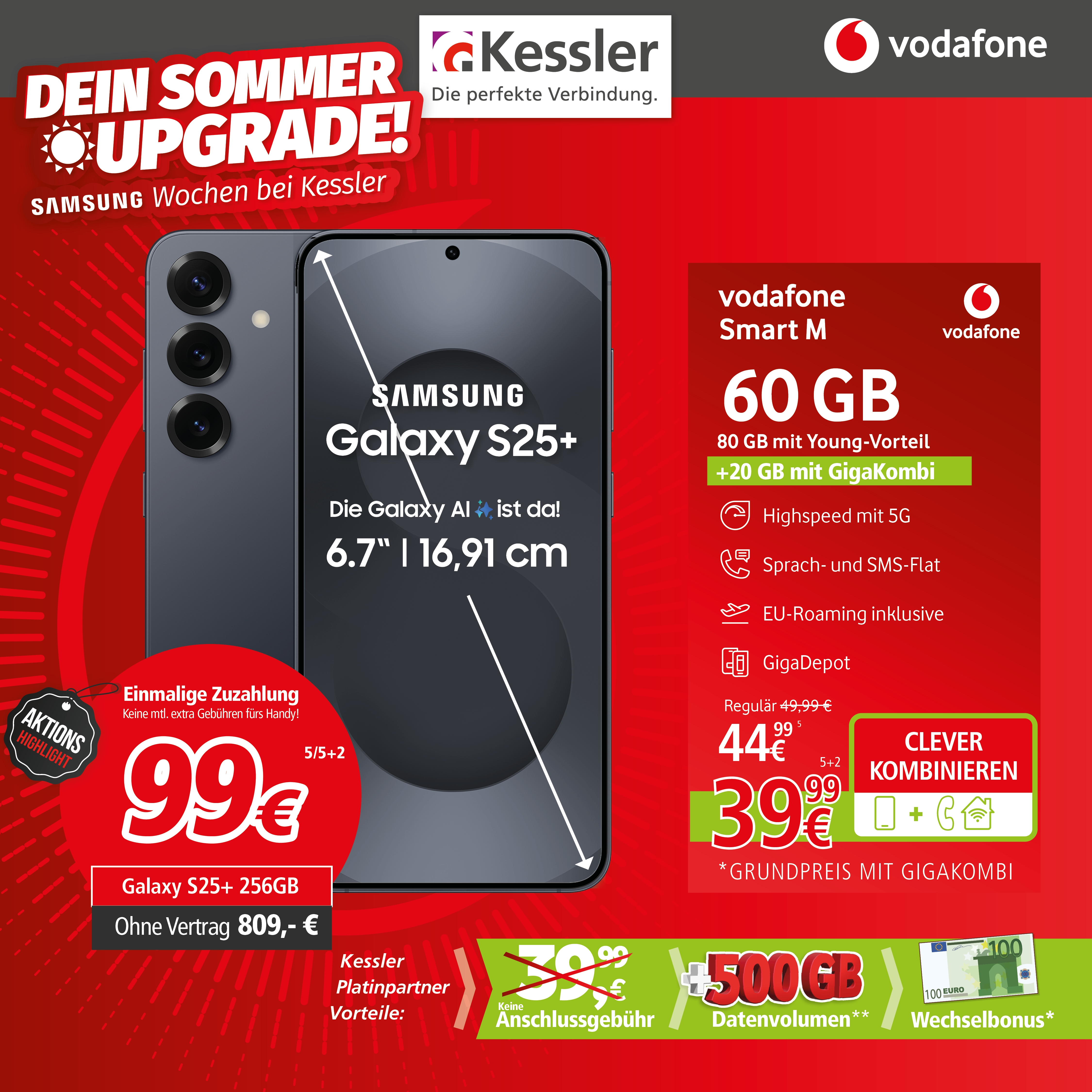 Vodafone Smart M mit Galaxy S25+