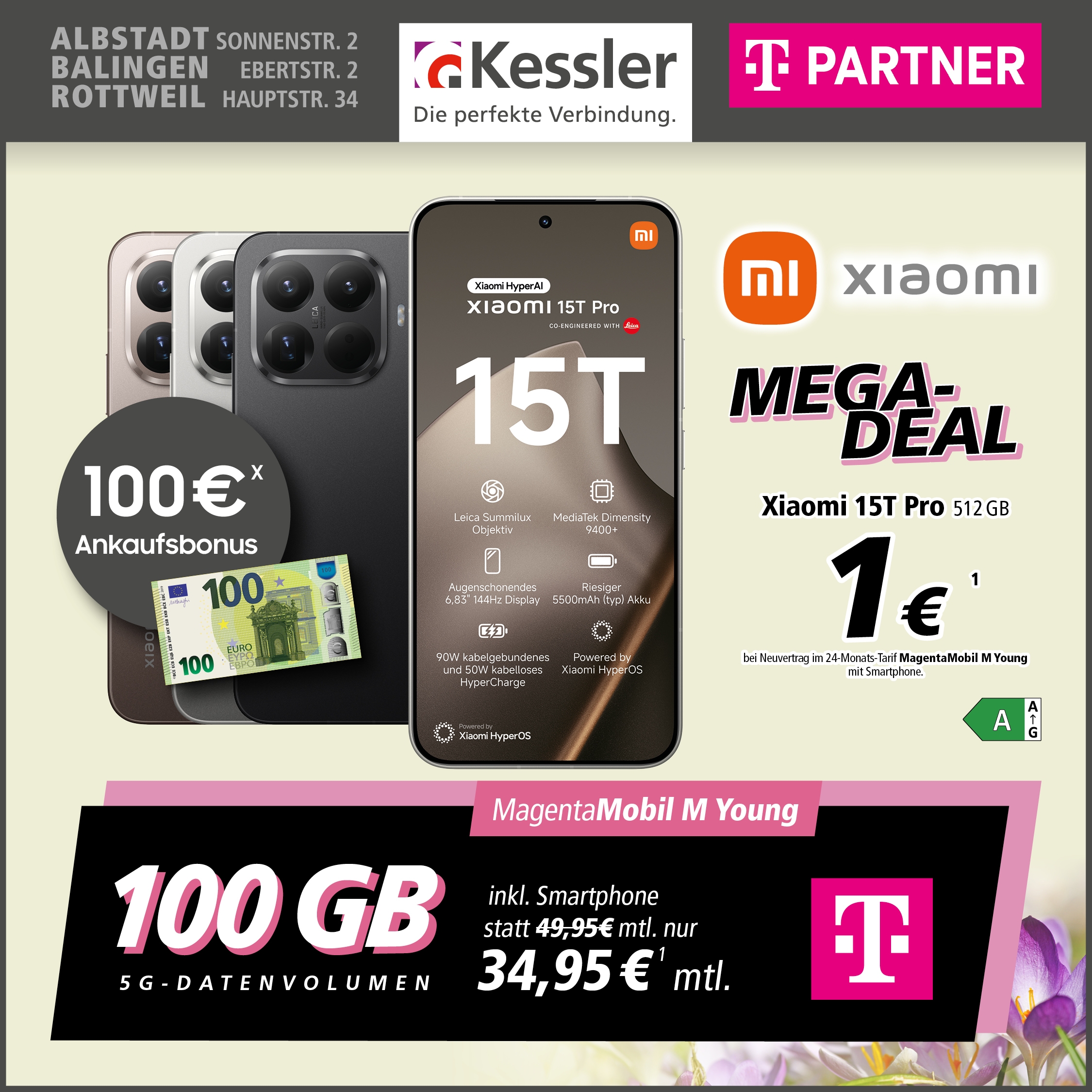 Magenta Mobil M Young mit Xiaomi 15T Pro