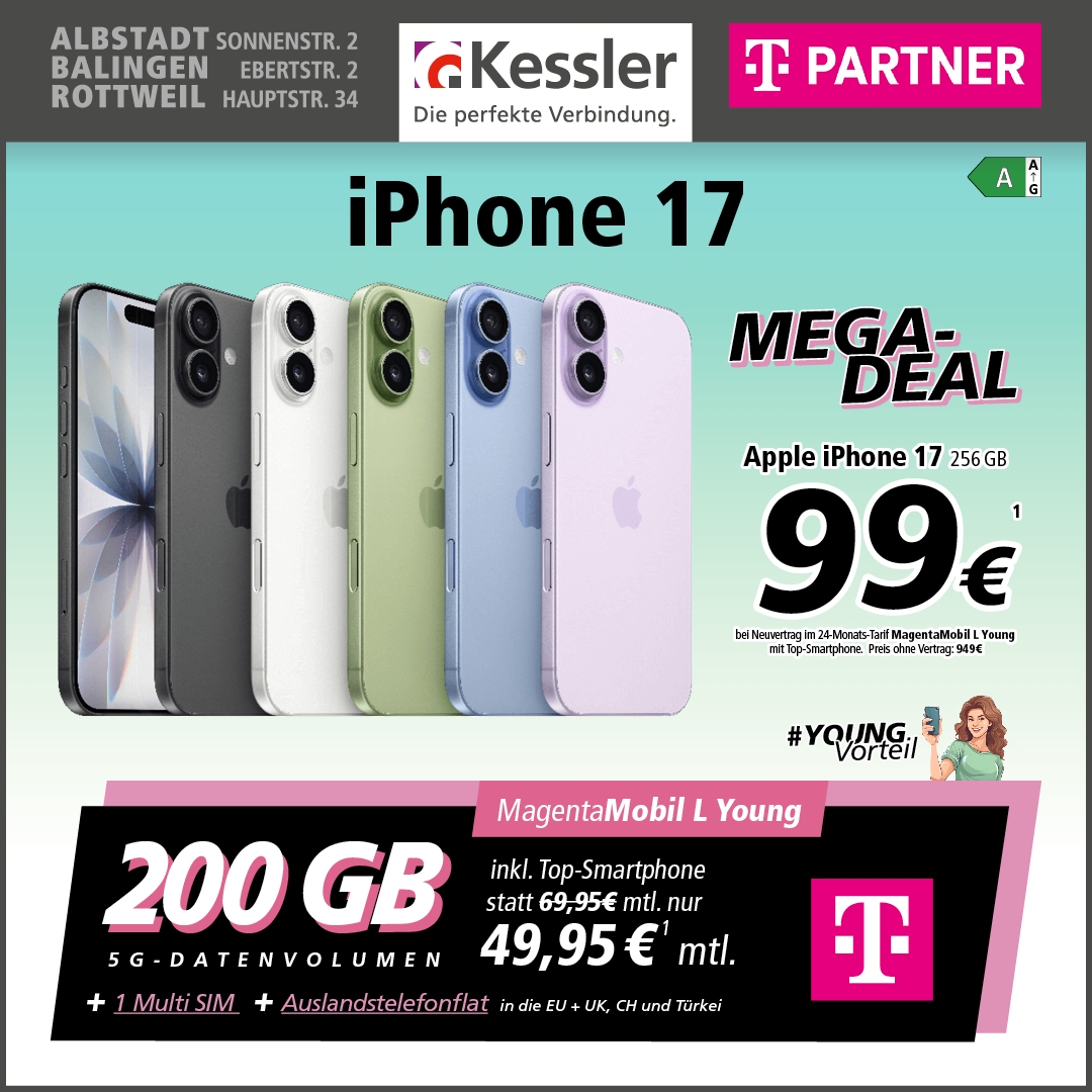 MagentaMobil L Young mit iPhone 17