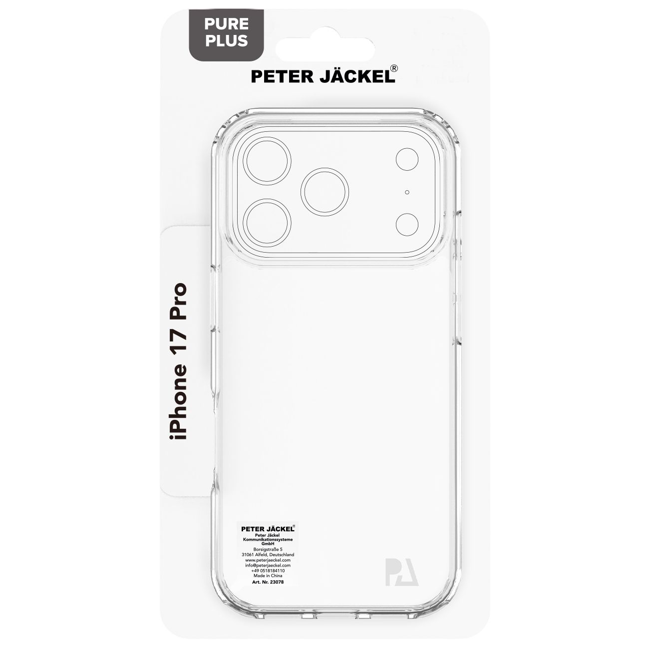 Back Cover Pure Plus Apple iPhone 17 Pro Clear