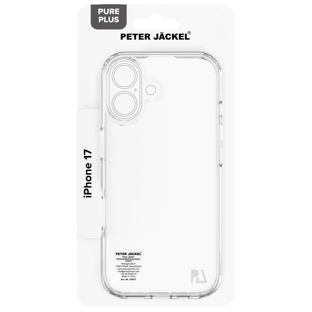 Back Cover Pure Plus Apple iPhone 17 Clear