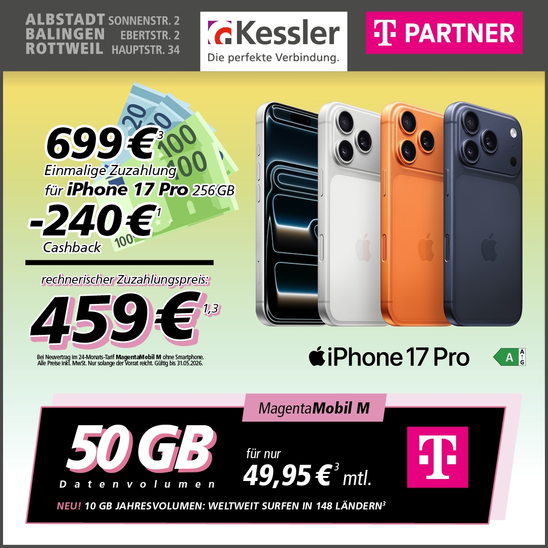 Magenta Mobil M mit Apple iPhone 17 Pro