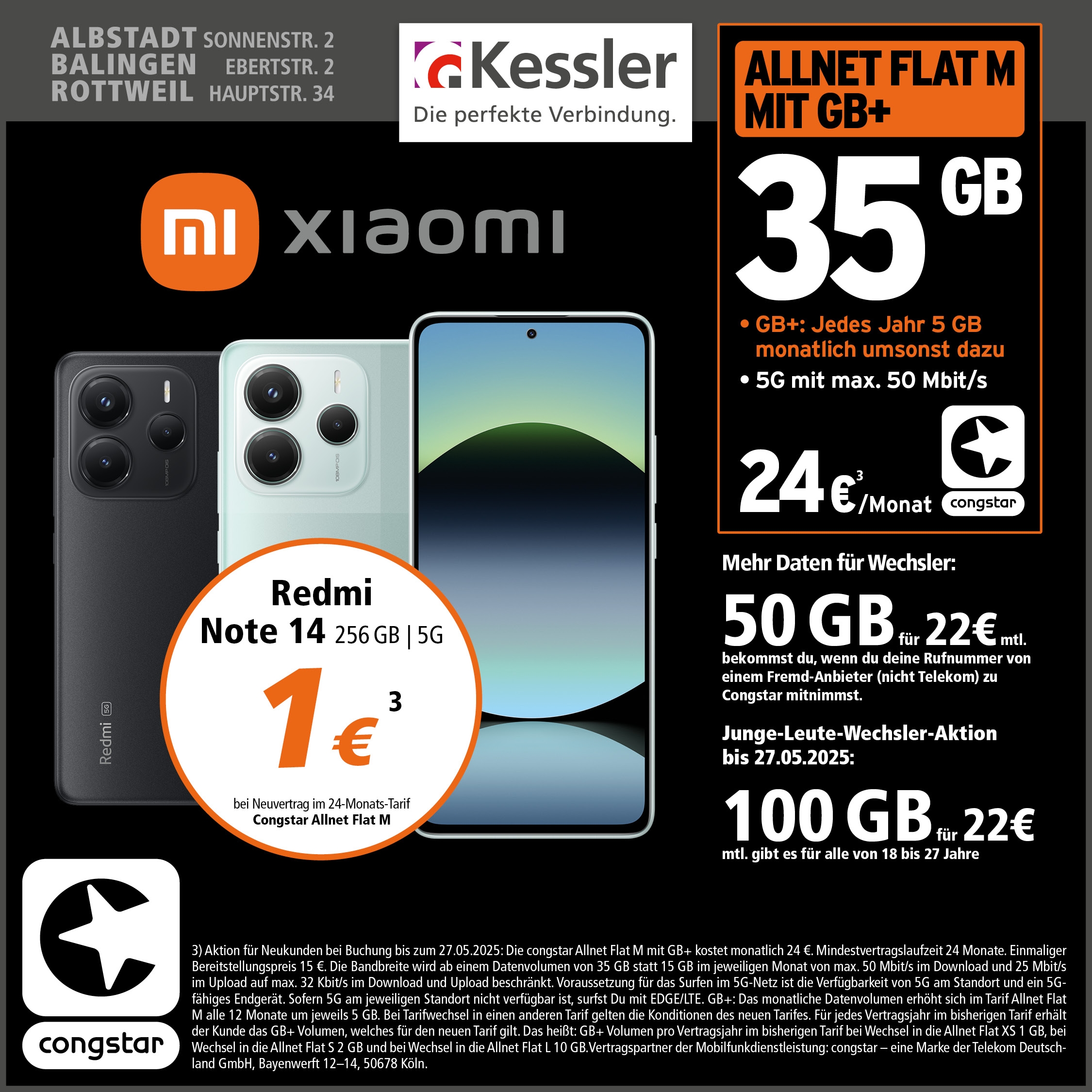 Congstar Allnet M mit GB+ und Xiaomi Note 14