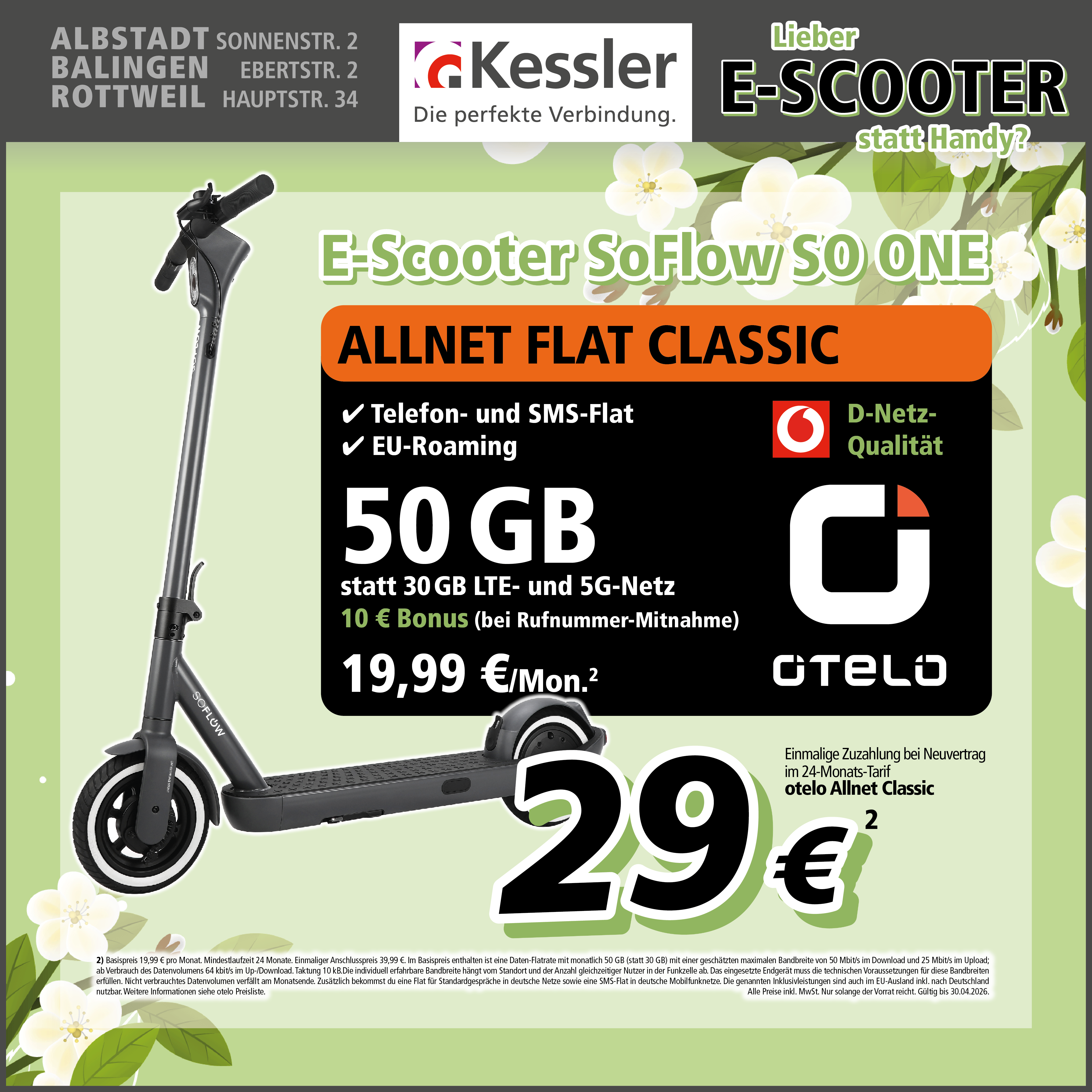 OTELO Allnet Classic mit SoFlow E-Scooter