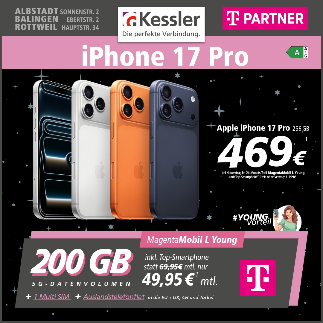 MagentaMobil L Young mit iPhone 17 Pro