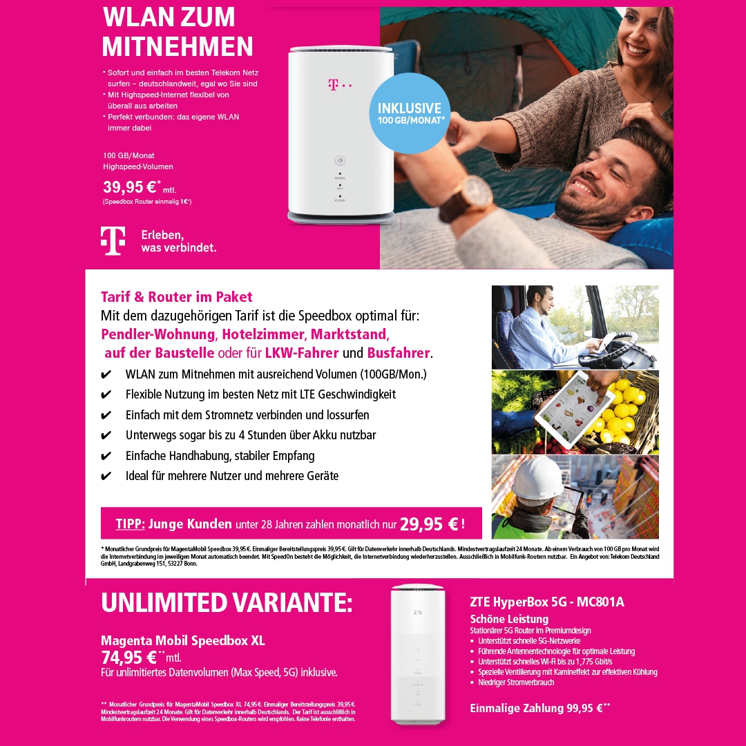 Telekom Speedbox 2 / WLAN zum mitnehmen