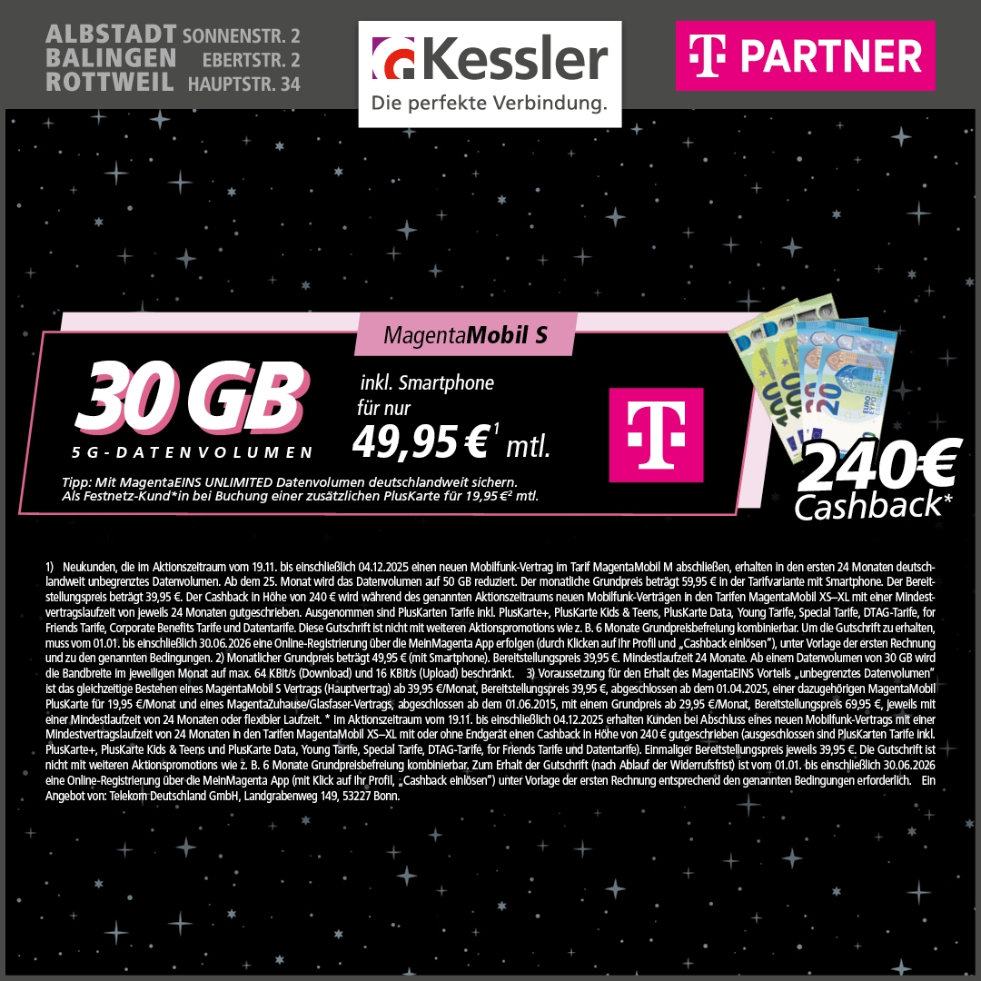 Magenta Mobil S mit Apple iPhone 16