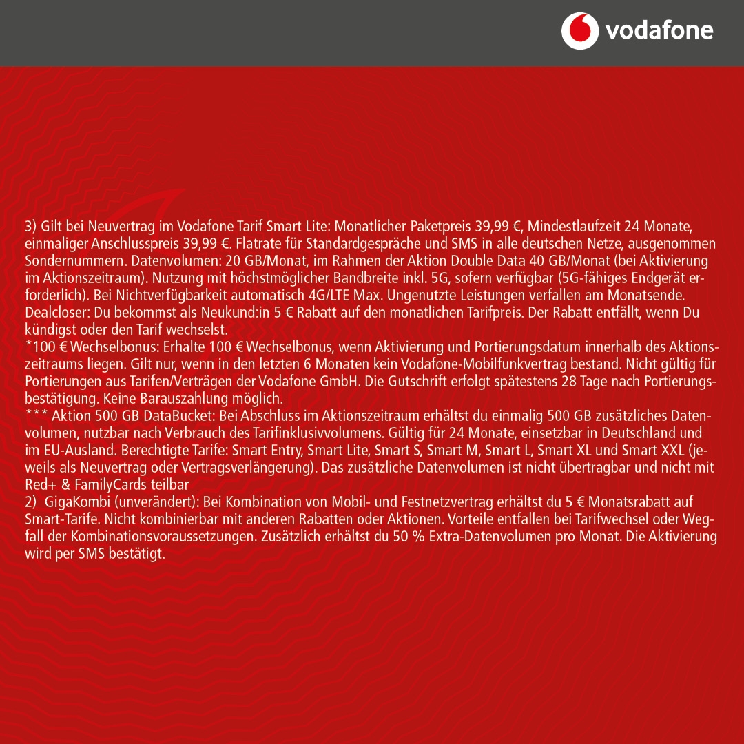 Vodafone Smart Lite mit Google Pixel 10a 128GB