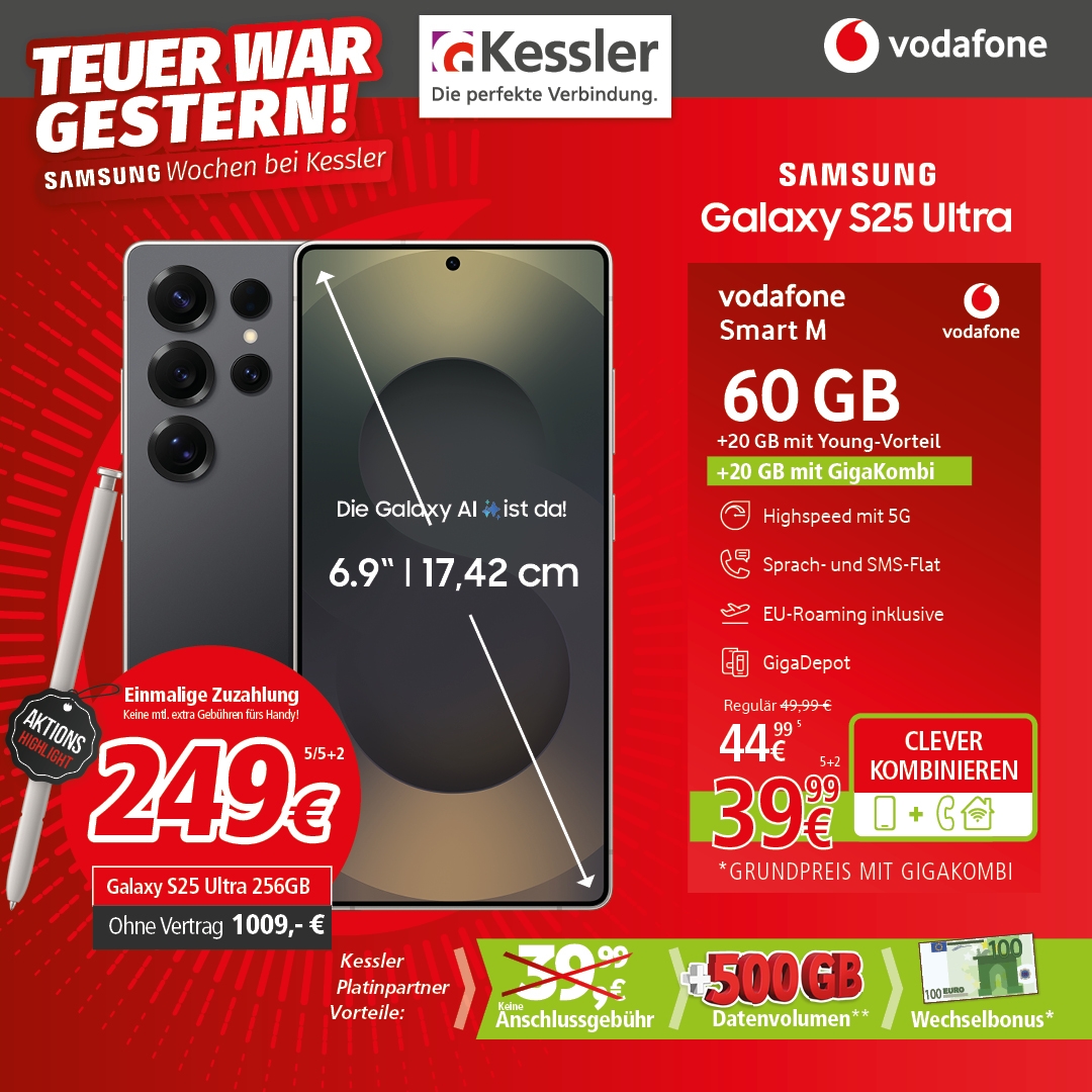 Vodafone Smart M mit Galaxy S25 Ultra