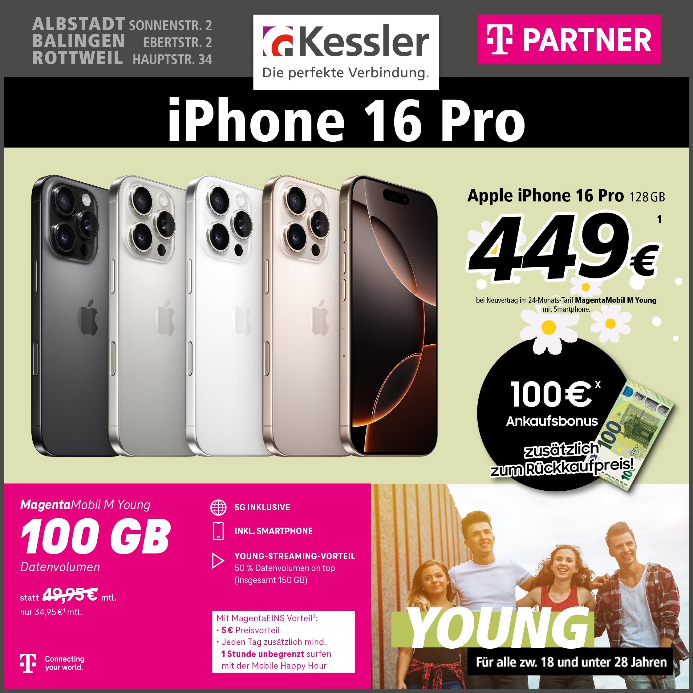 MagentaMobil M Young und IPhone 16 Pro