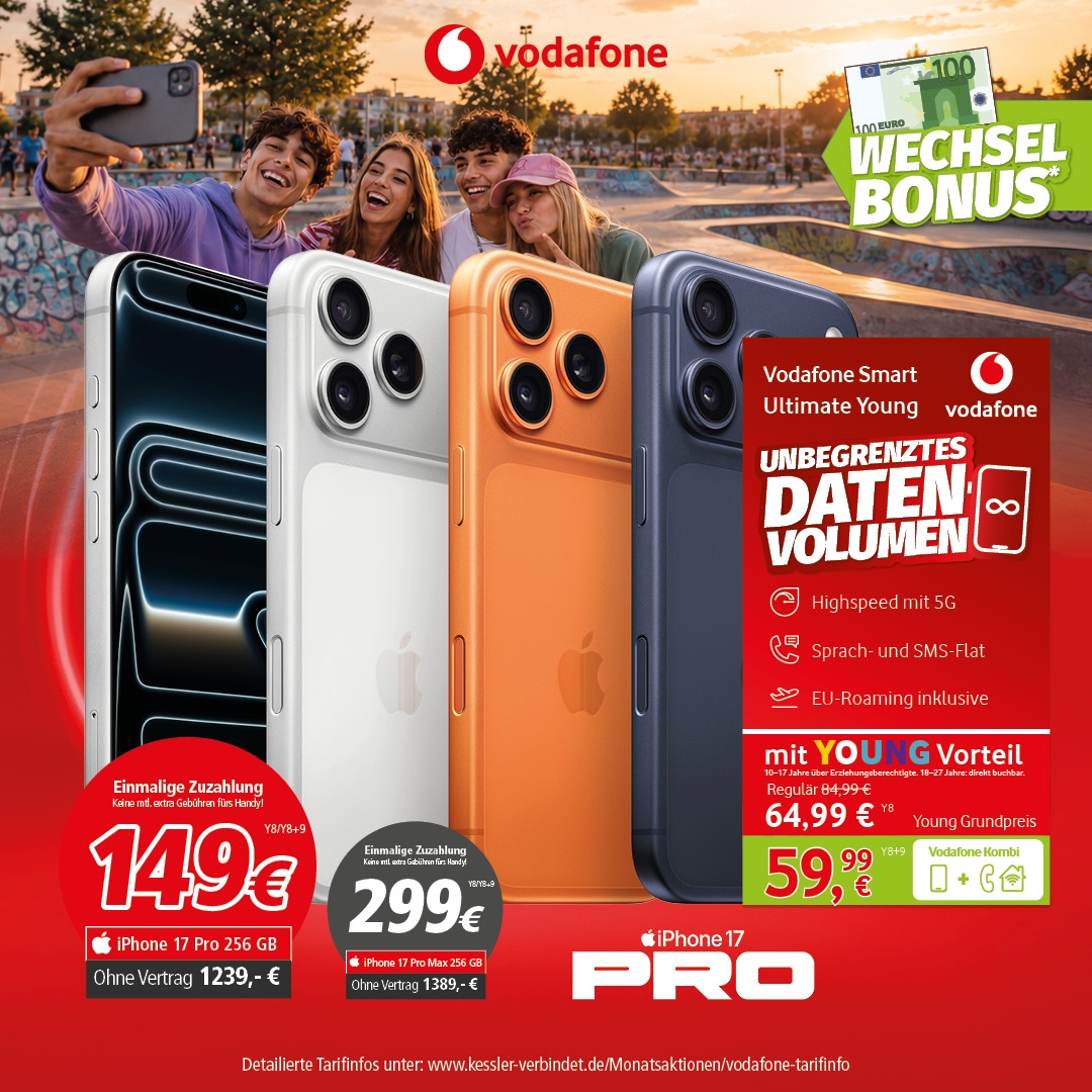 Vodafone Smart Ultimate Young m. iPhone 17 Pro