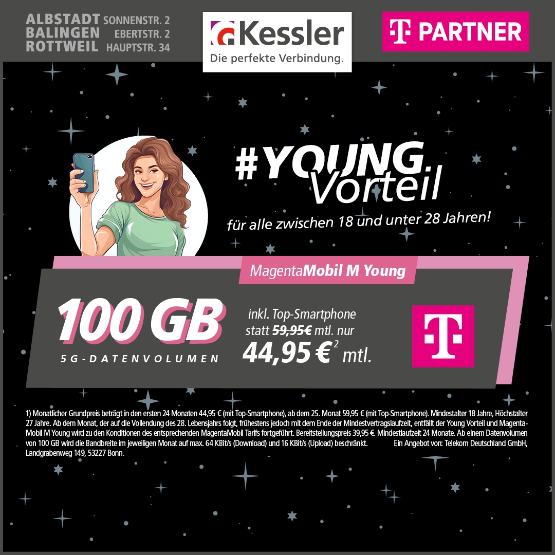 Magenta Mobil M Young mit Apple iPhone 16