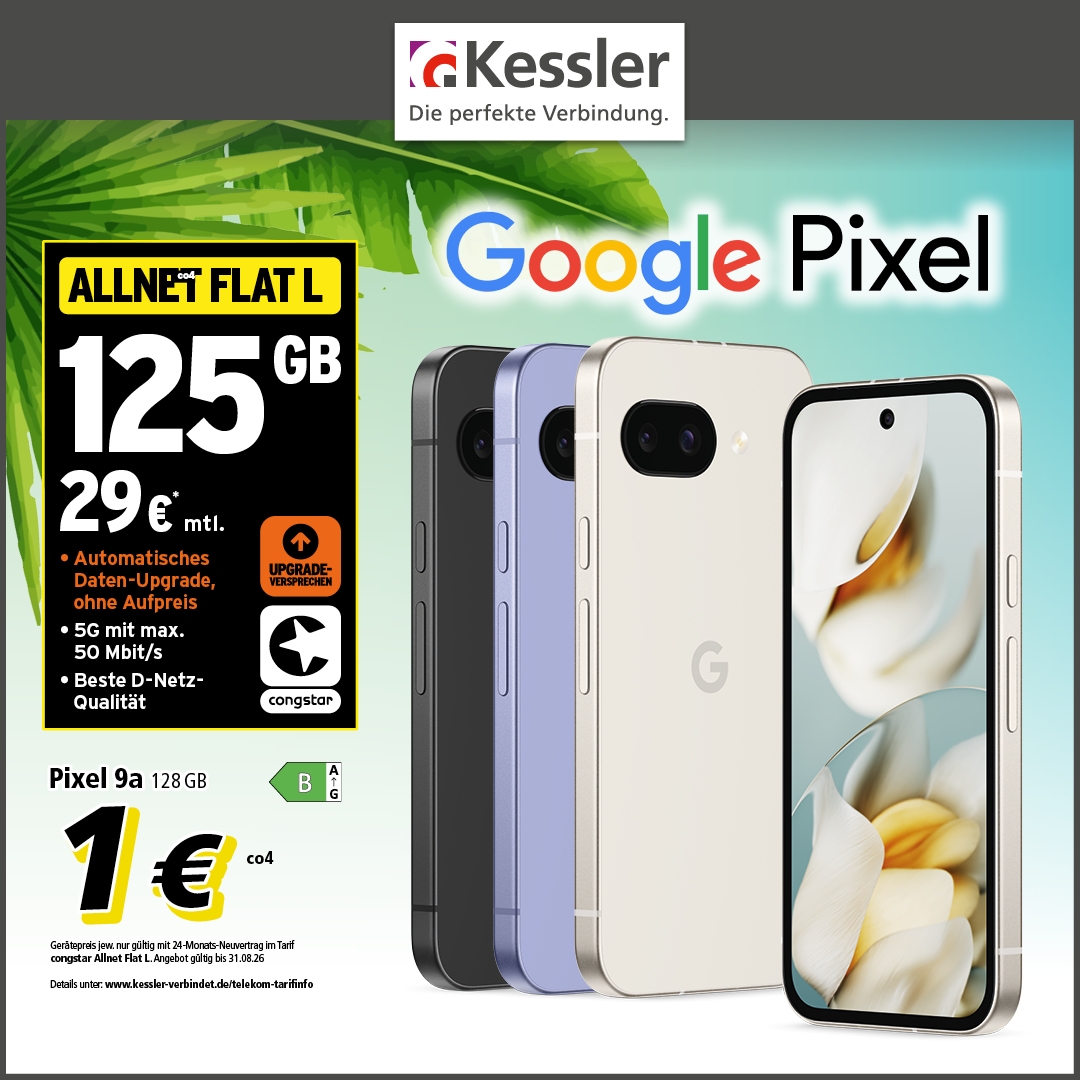 Congstar Allnet L mit GB+ und Google Pixel 9a