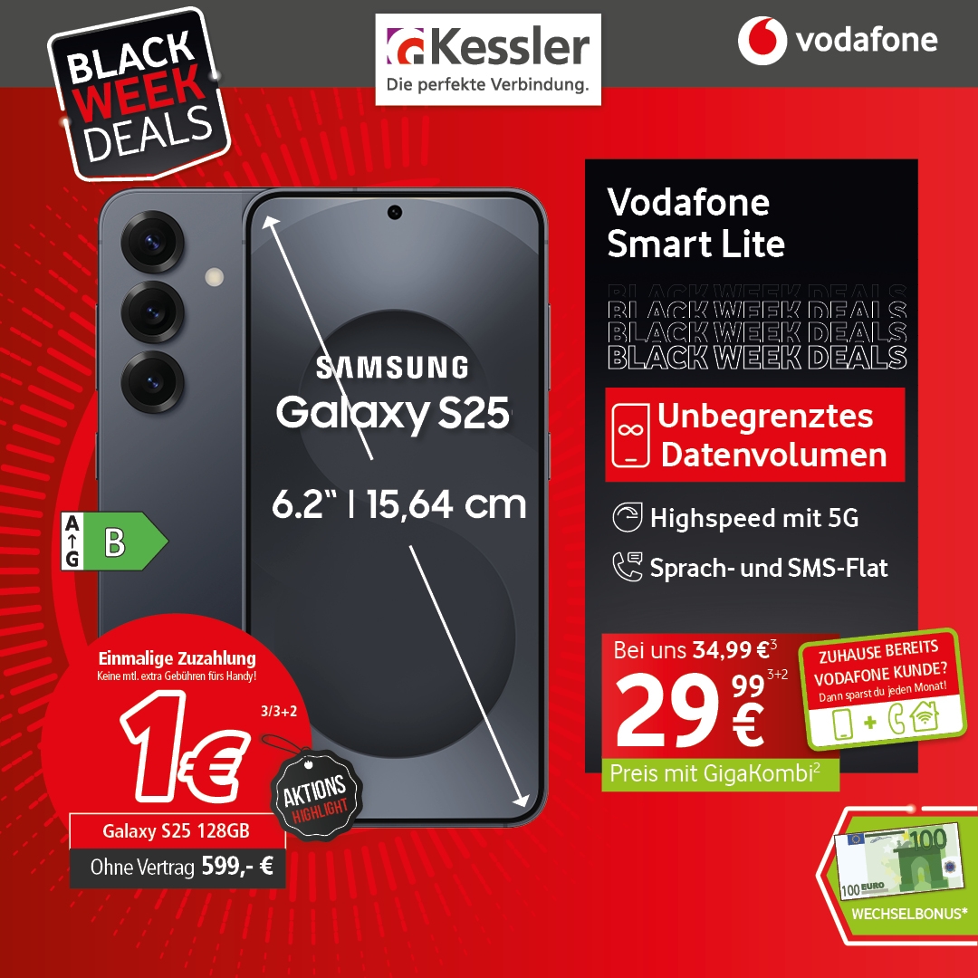 Vodafone Smart Lite mit Samsung Galaxy S25 128GB