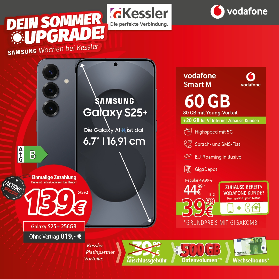 Vodafone Smart M mit Galaxy S25+