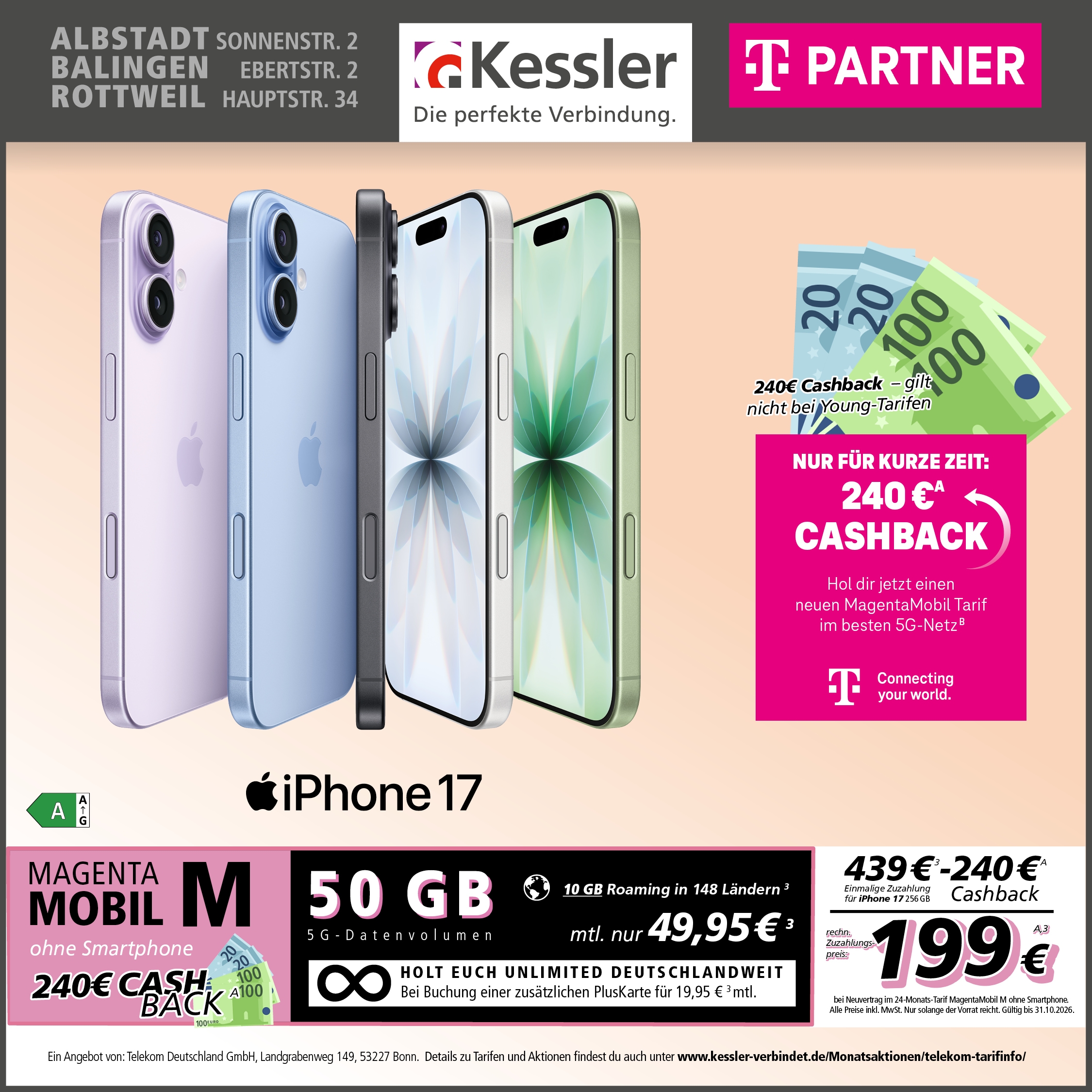 MagentaMobil M mit Apple iPhone 17 256GB
