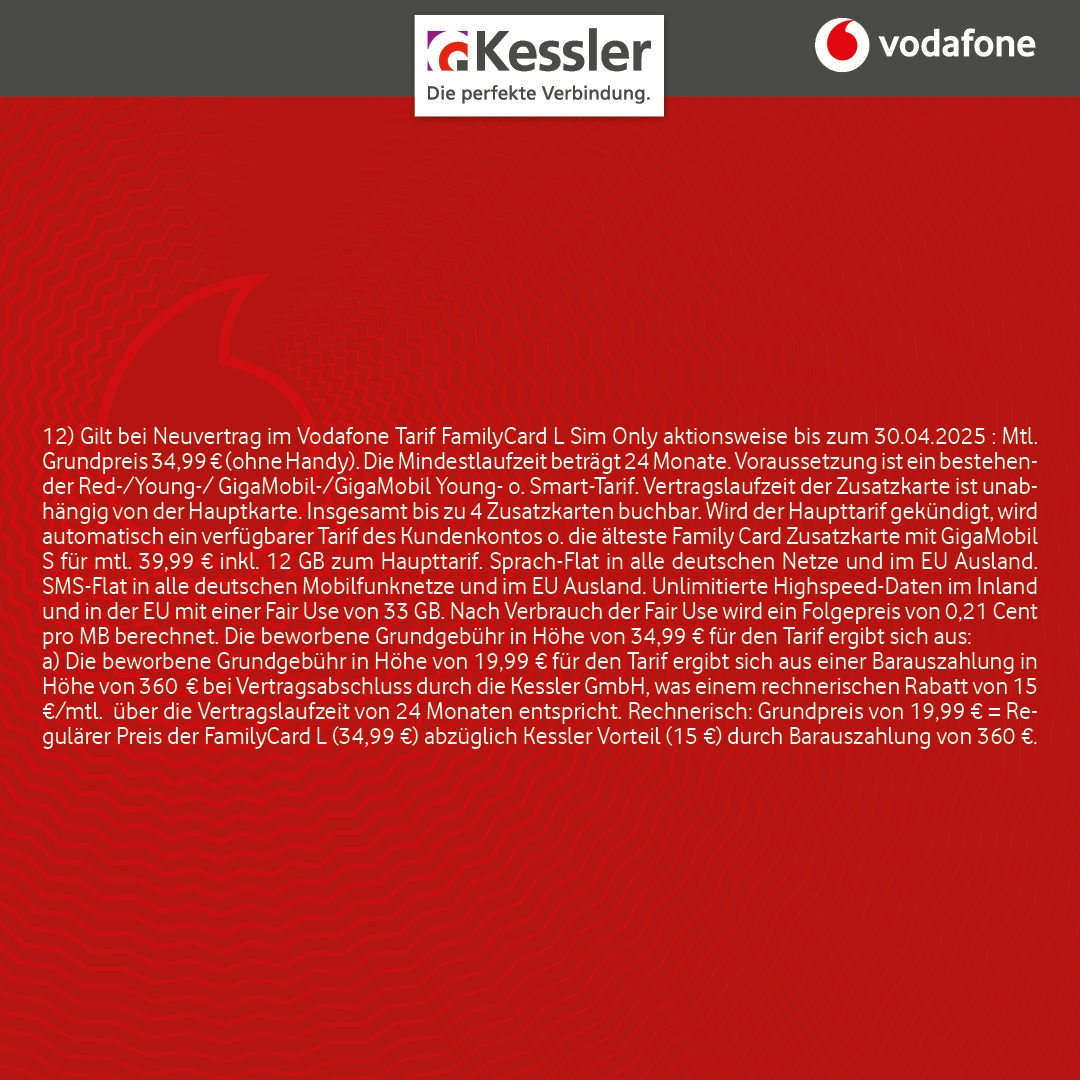 Vodafone Family Card L Unlimited