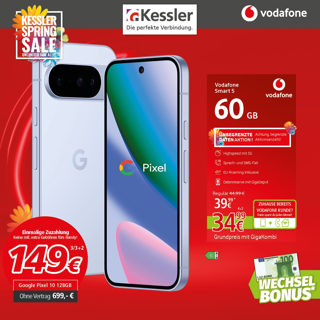 Vodafone Smart S mit Google Pixel 10 128GB