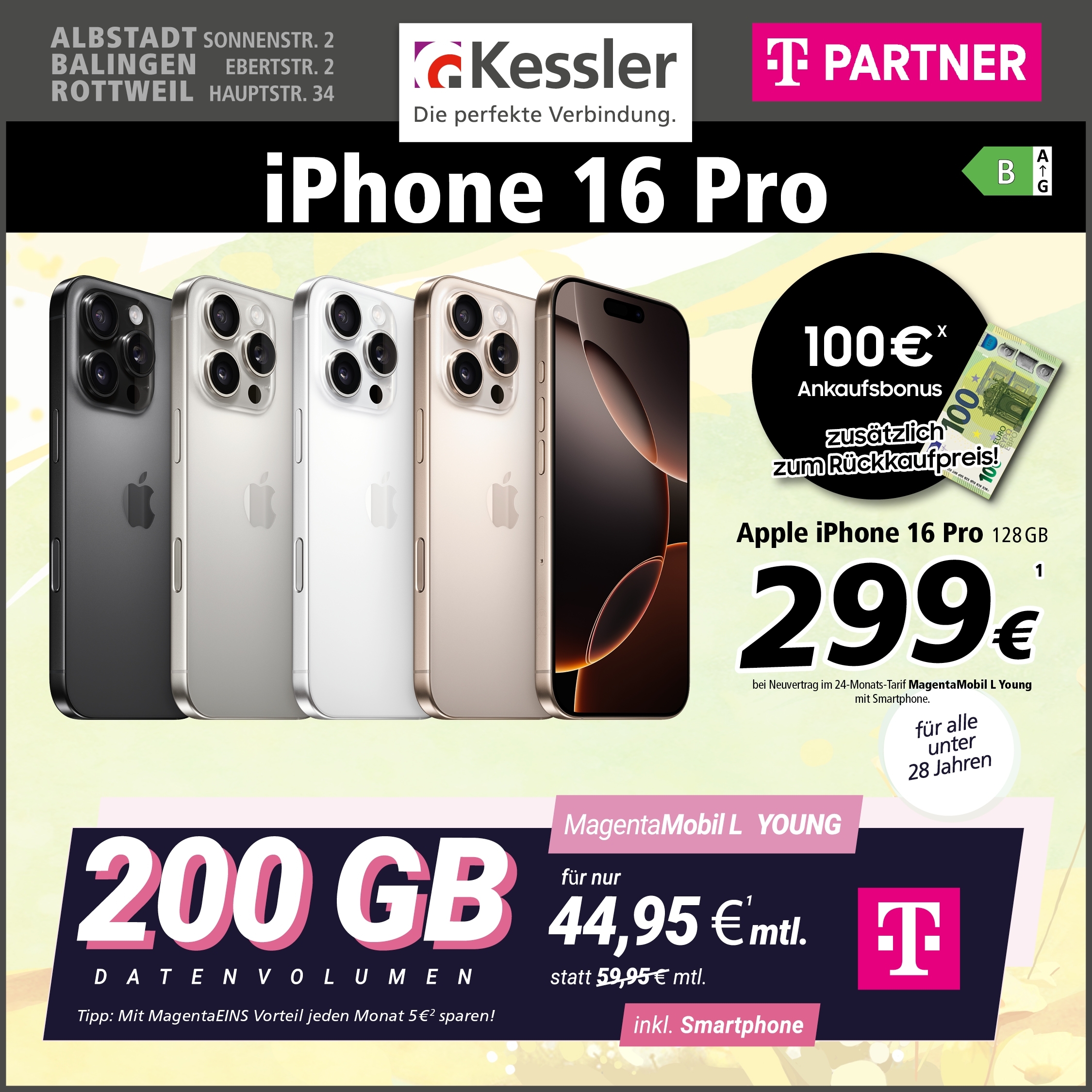 MagentaMobil L Young und IPhone 16 Pro