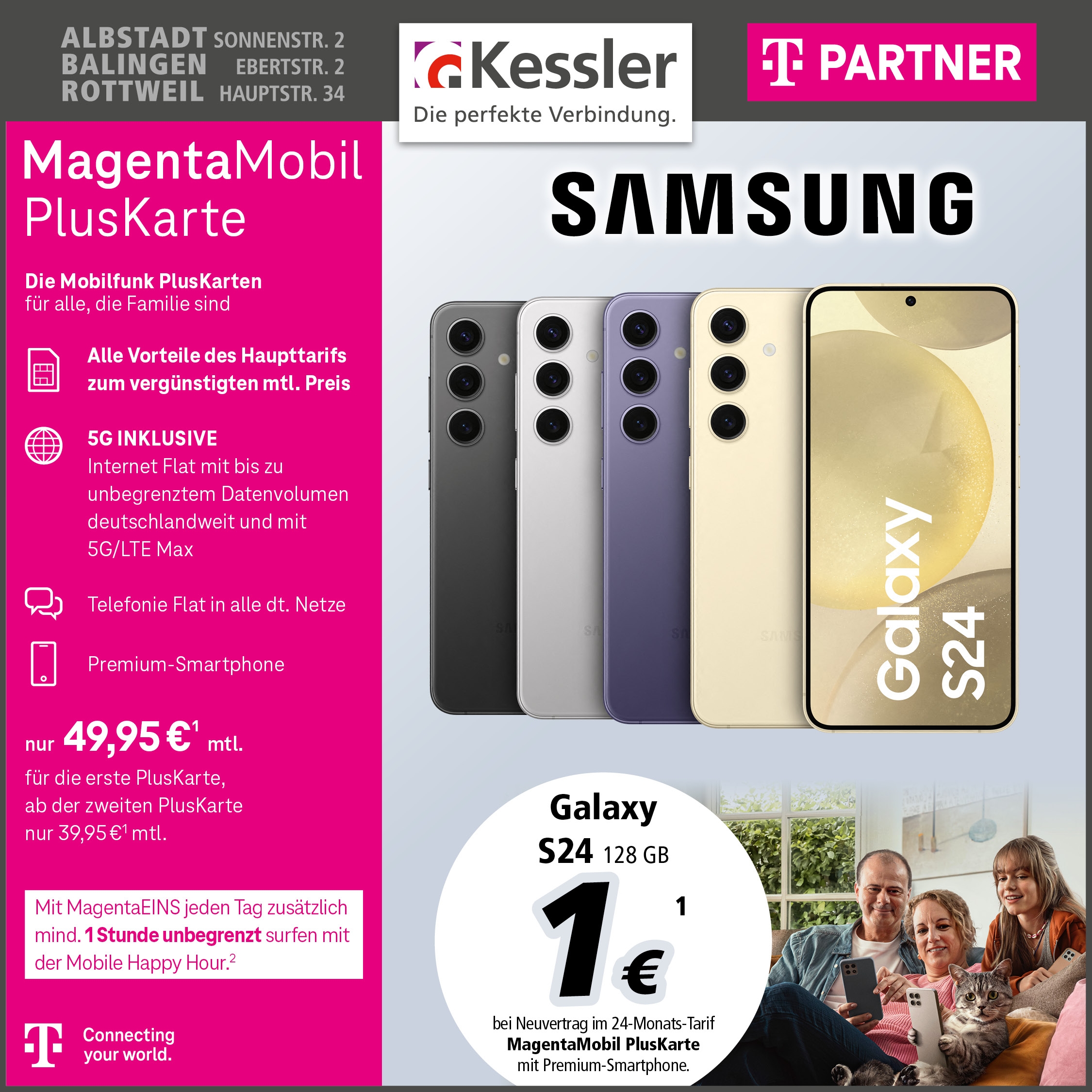MagentaMobil PlusKarte mit Samsung Galaxy S24