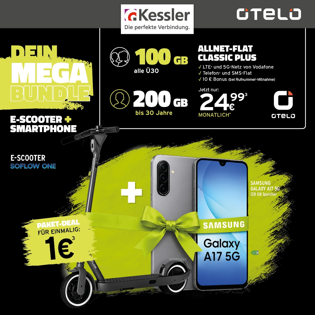 OTELO Allnet Classic Plus mit E-Scooter&Galaxy A17