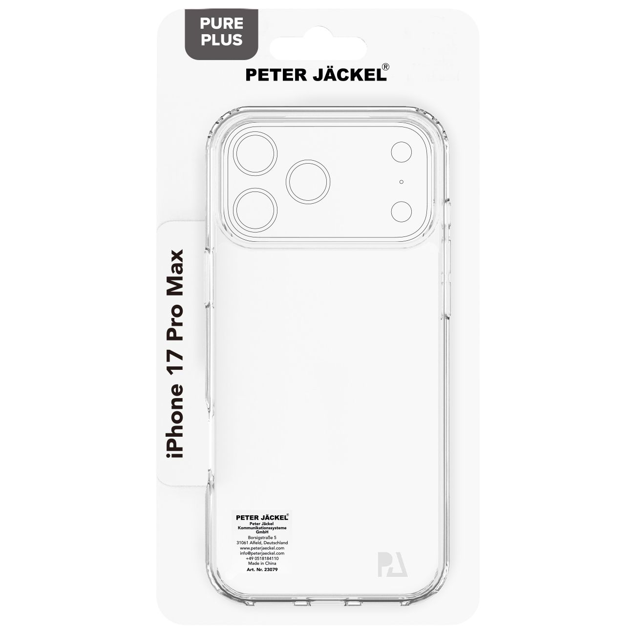 Back Cover Pure Plus Apple iPhone 17 Pro Max Clear