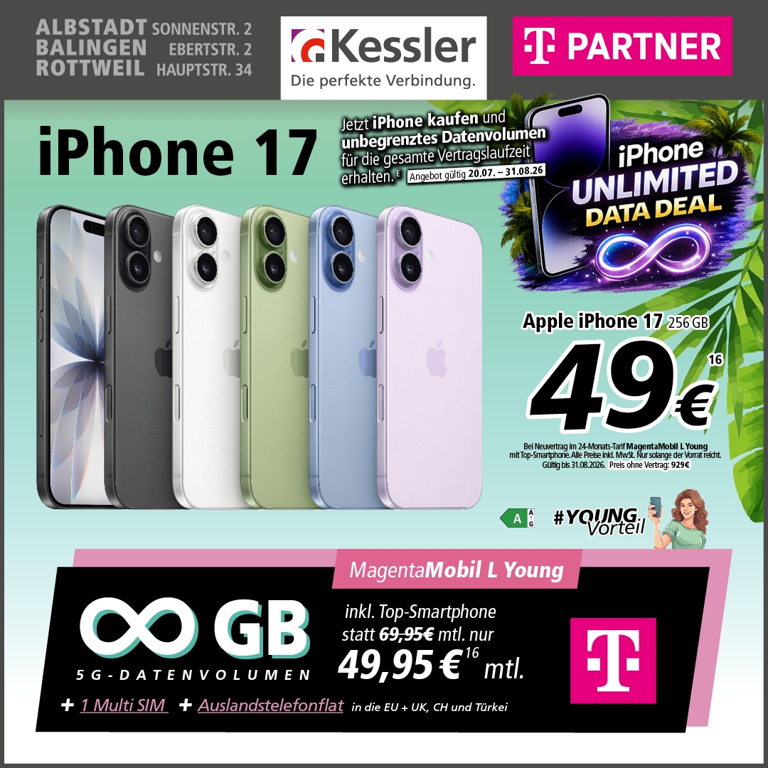 MagentaMobil L Young mit iPhone 17