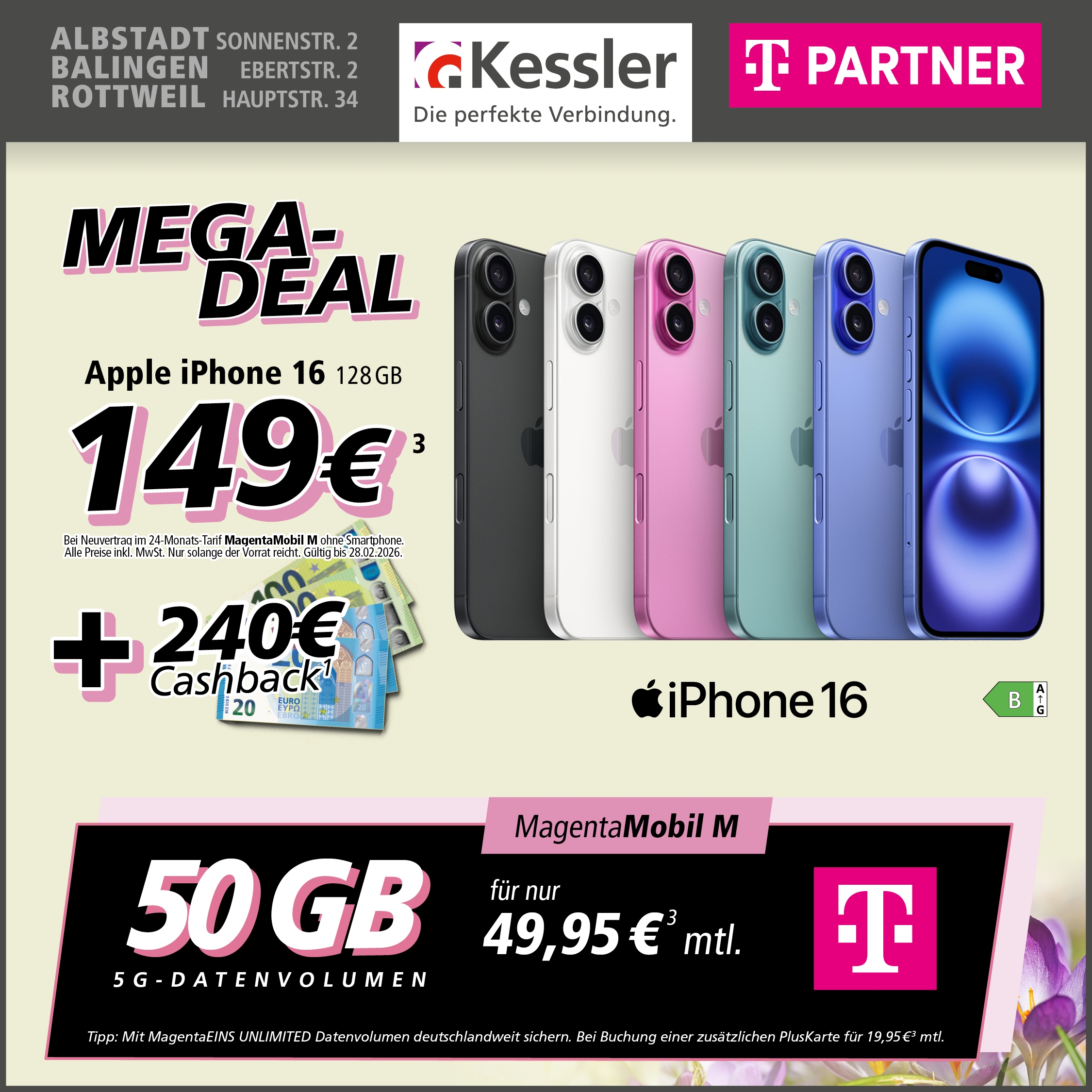 Magenta Mobil M mit Apple iPhone 16